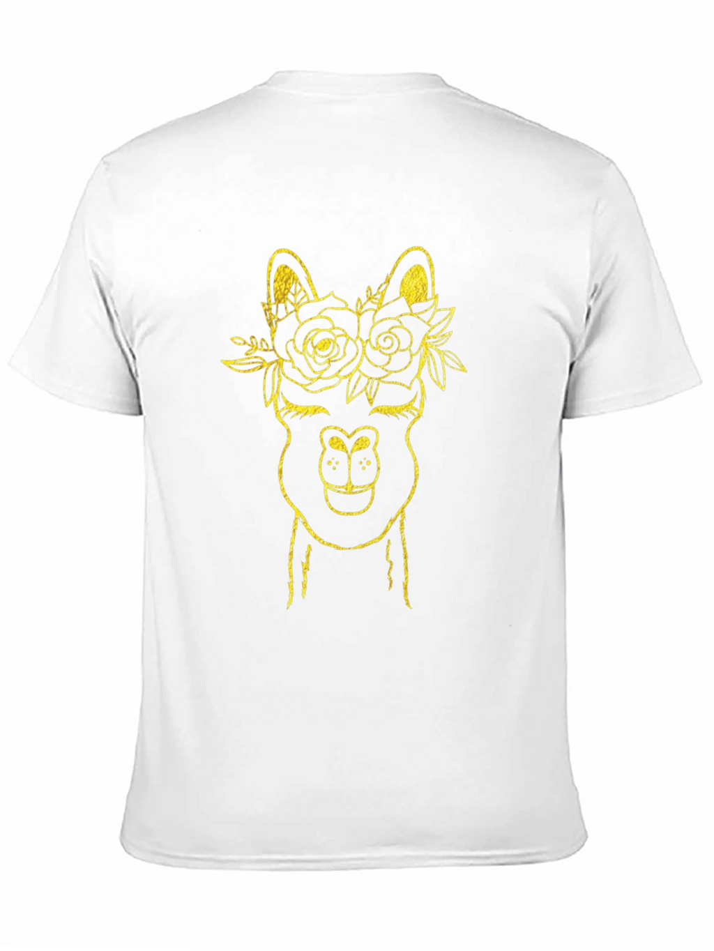 Llama Flower Crown Graphic Tee - Black Cotton T-Shirt