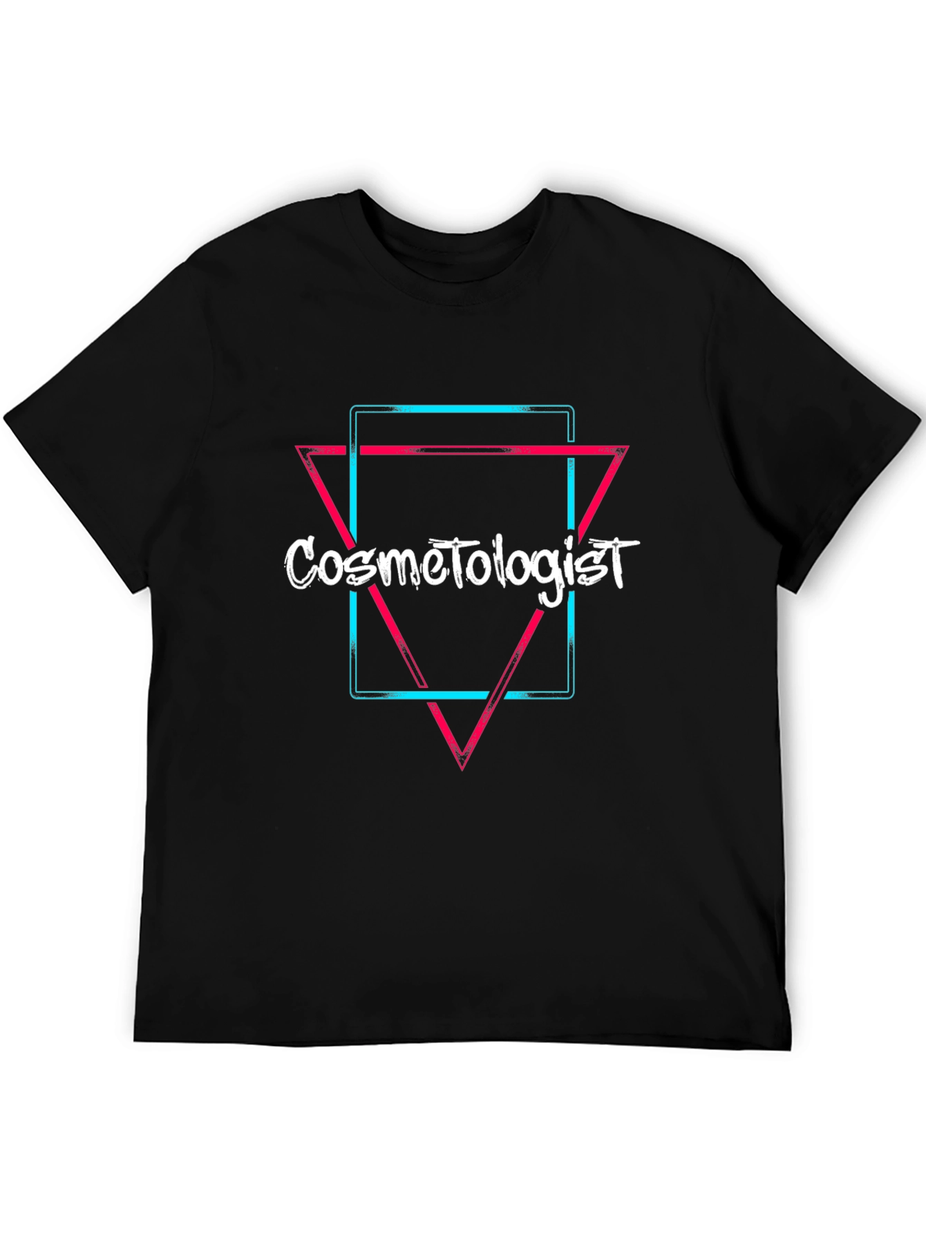 Cosmetologist Neon Graphic T-Shirt - Black