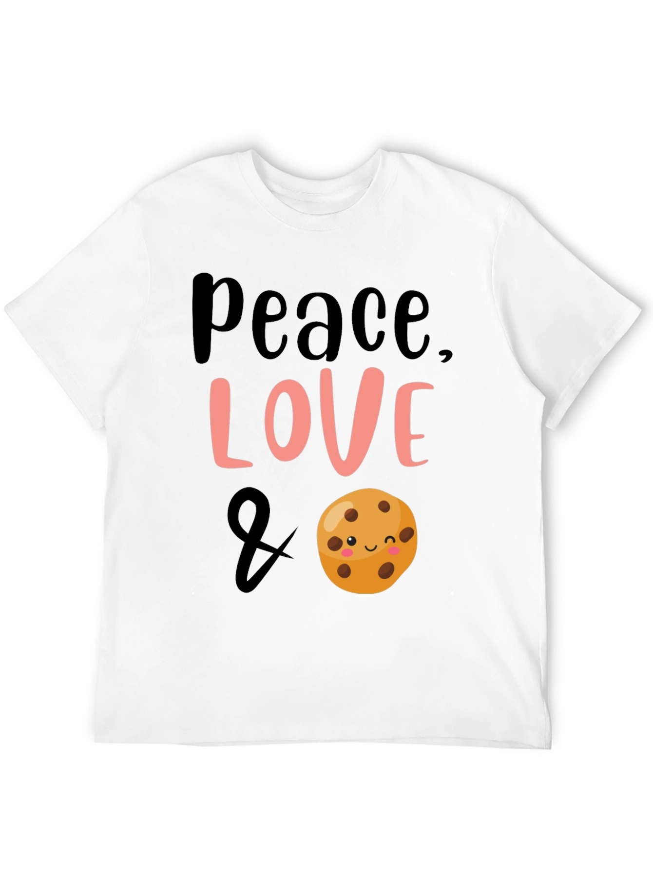 Peace Love & Cookies Black Graphic Tee