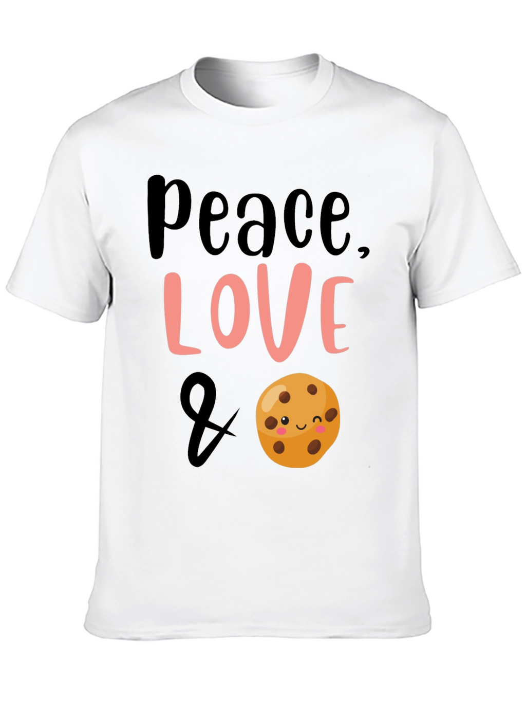Peace Love & Cookies Black Graphic Tee