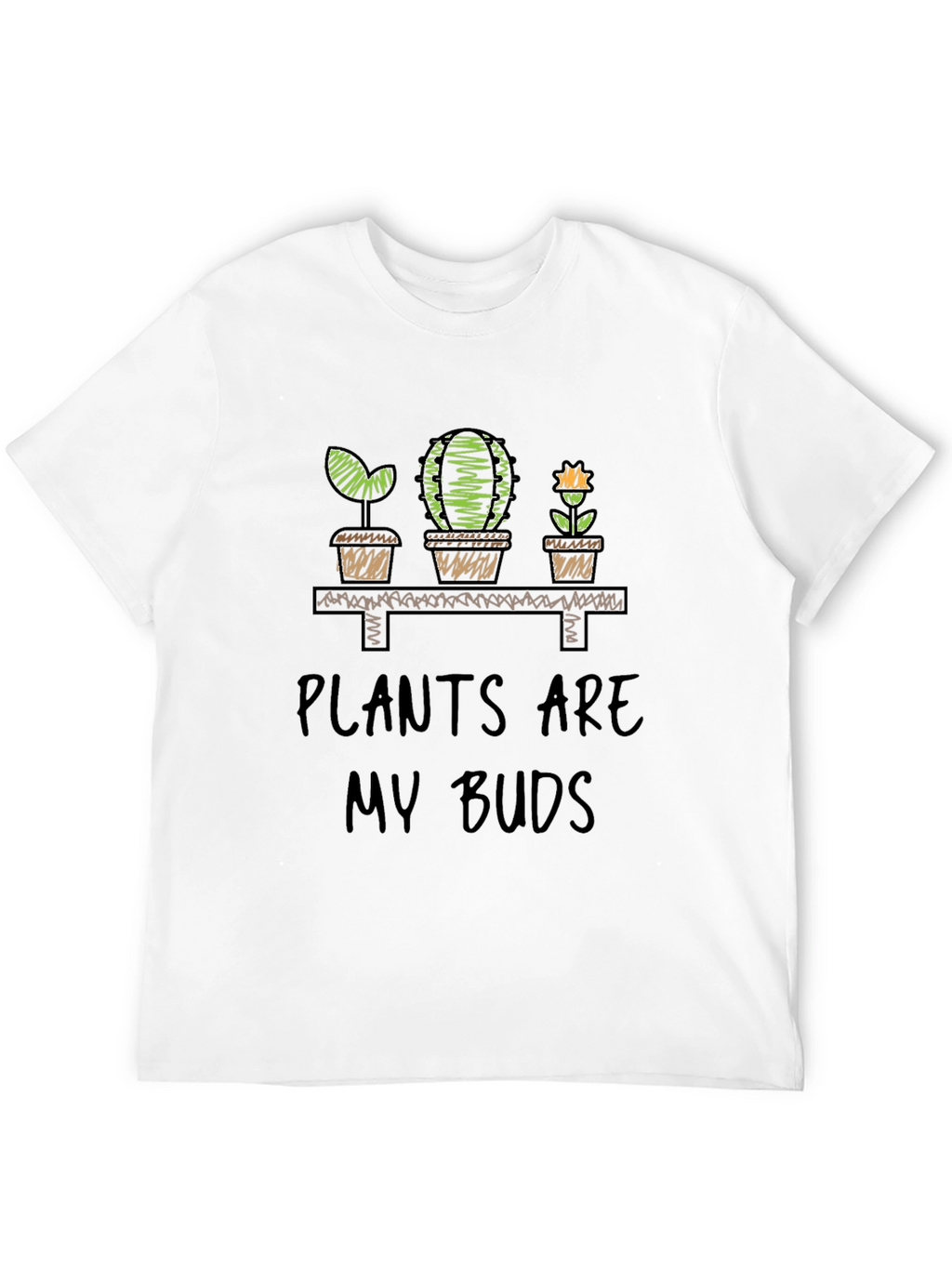 Plants Are My Buds Graphic Tee - Black