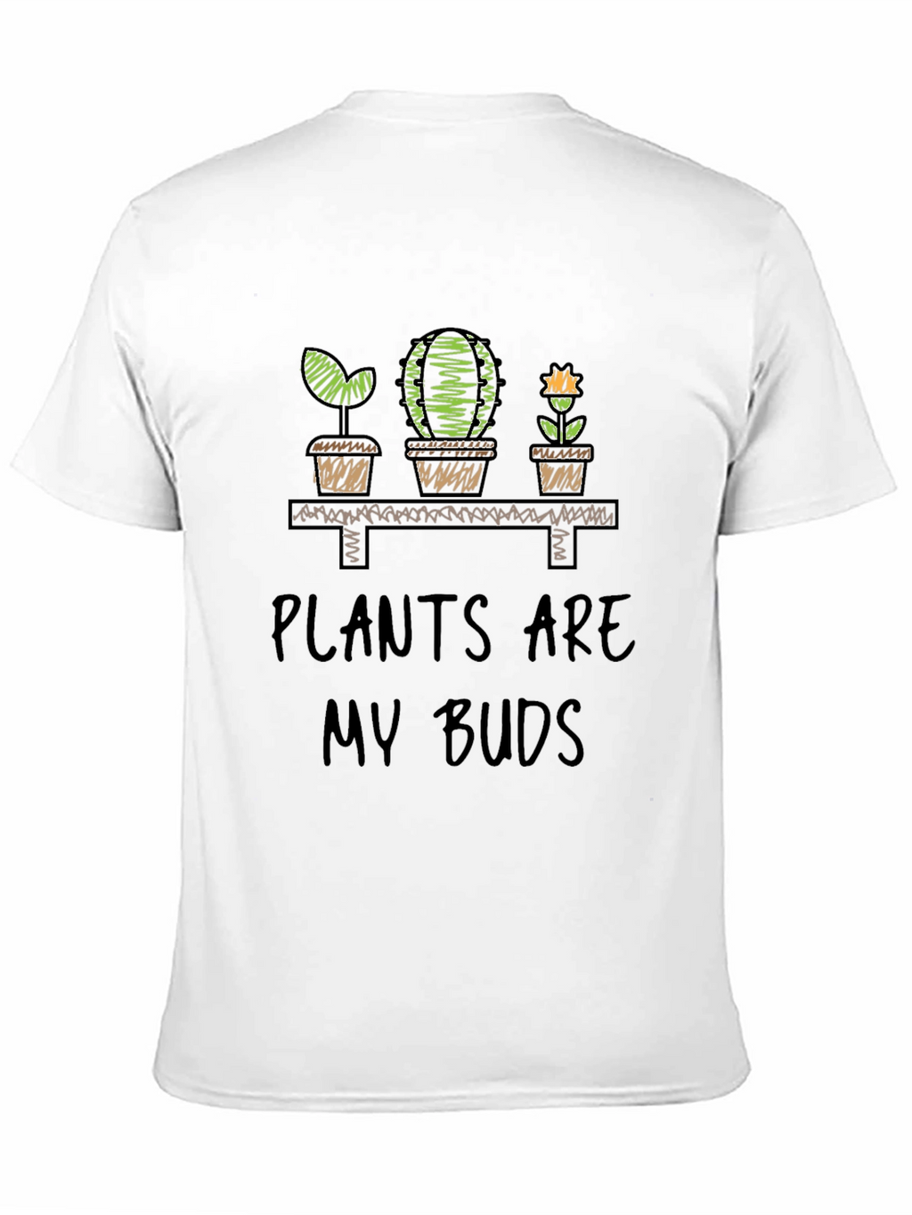 Plants Are My Buds Graphic Tee - Black