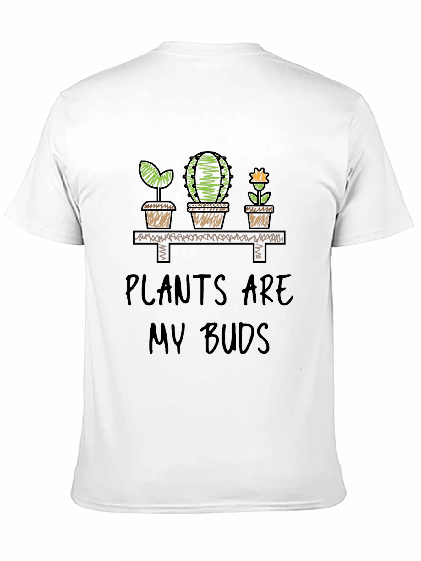 Plants Are My Buds Graphic Tee - Black