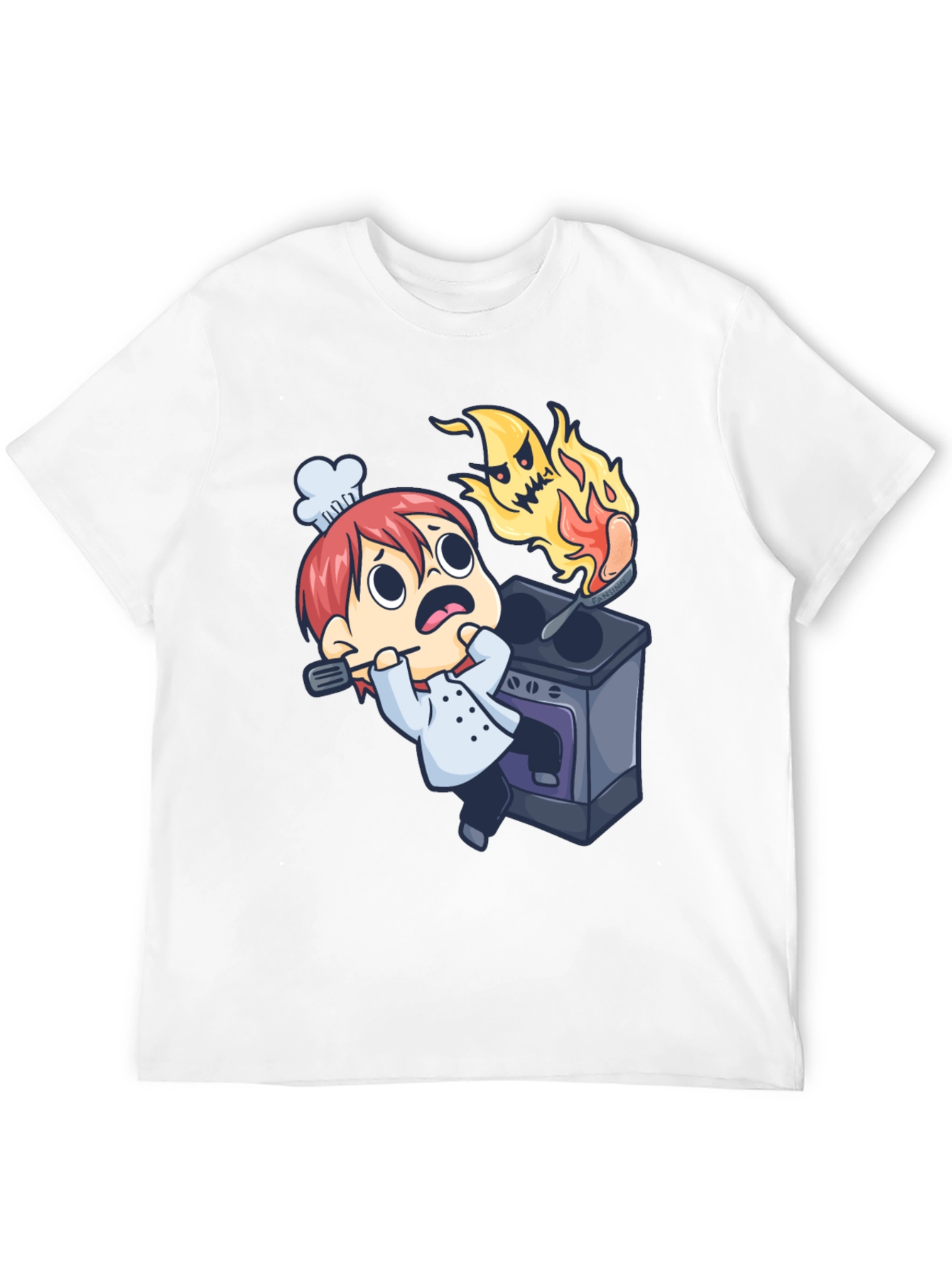 Cartoon Chef Mishap Graphic Tee