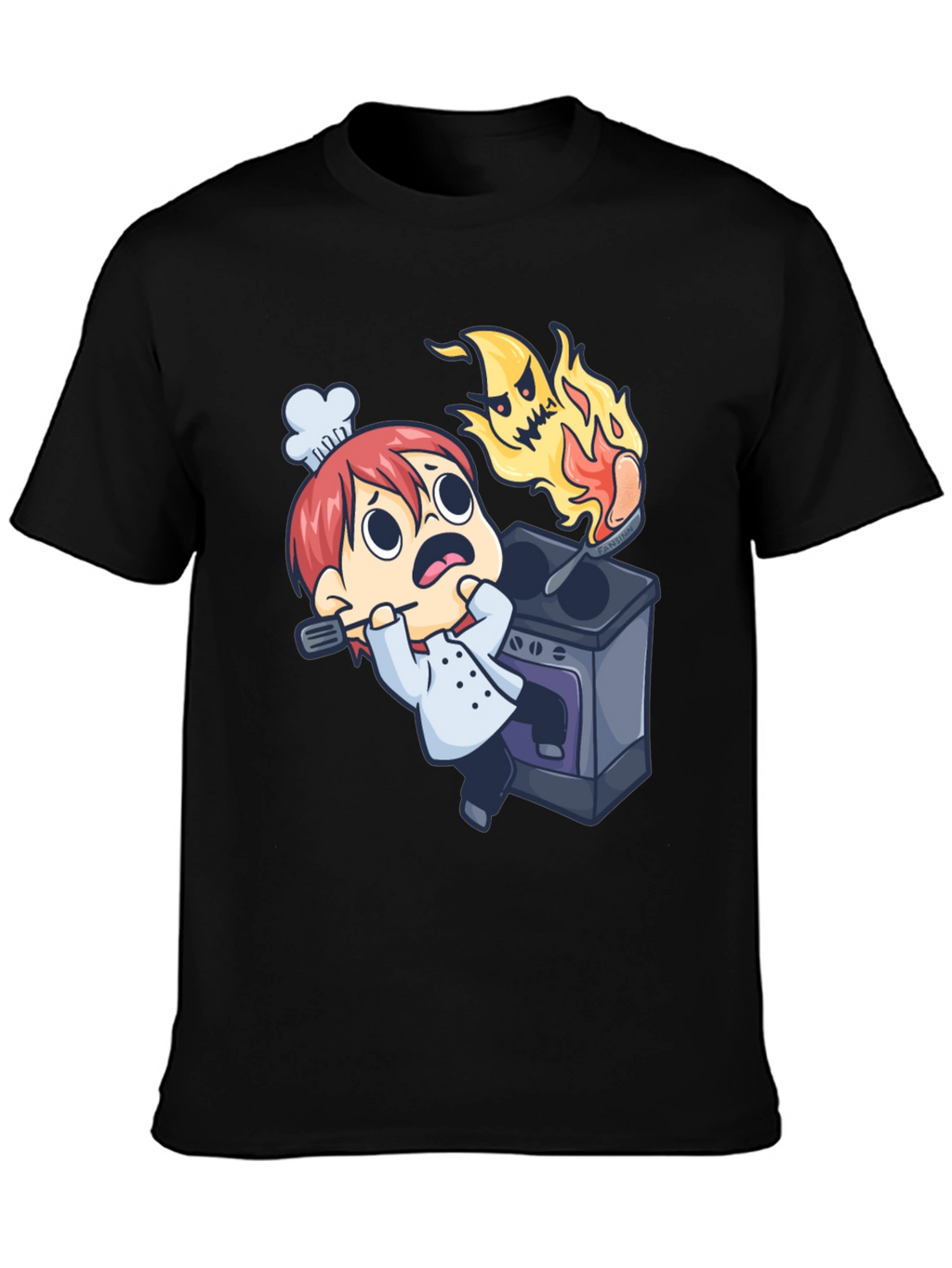 Cartoon Chef Mishap Graphic Tee
