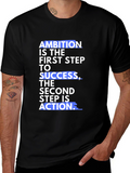 Motivational Ambition Success Black T-Shirt