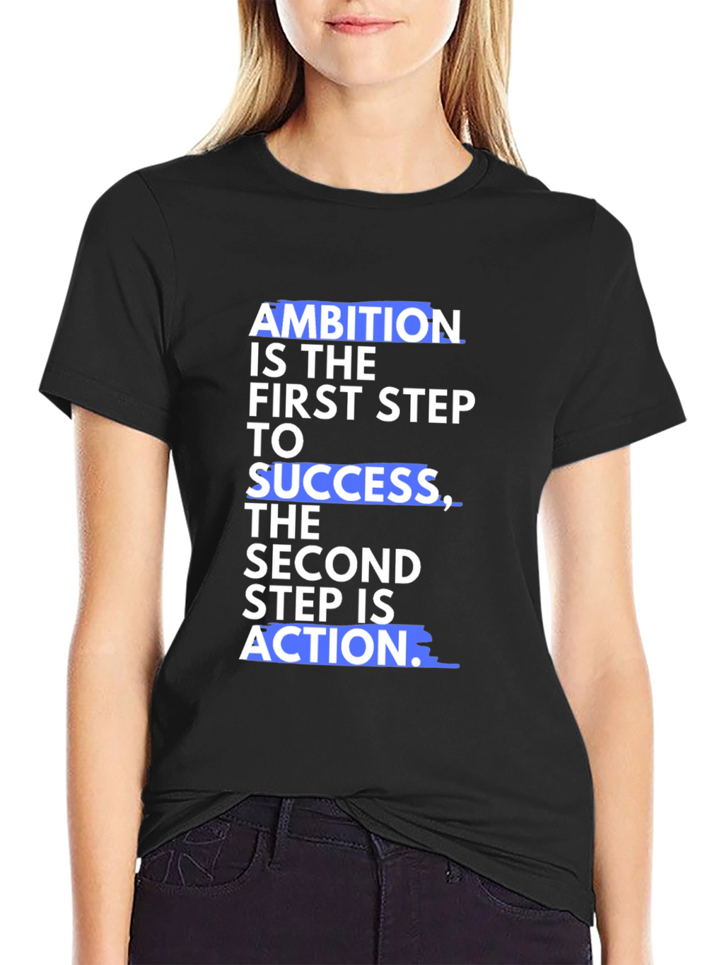 Motivational Ambition Success Black T-Shirt
