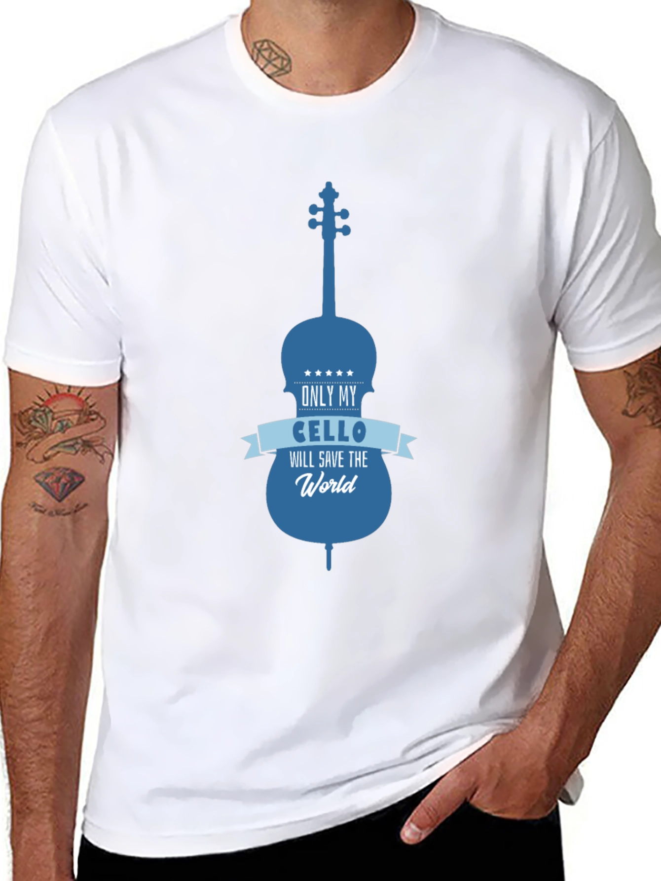 Cello Music T-Shirt - Save the World with Music