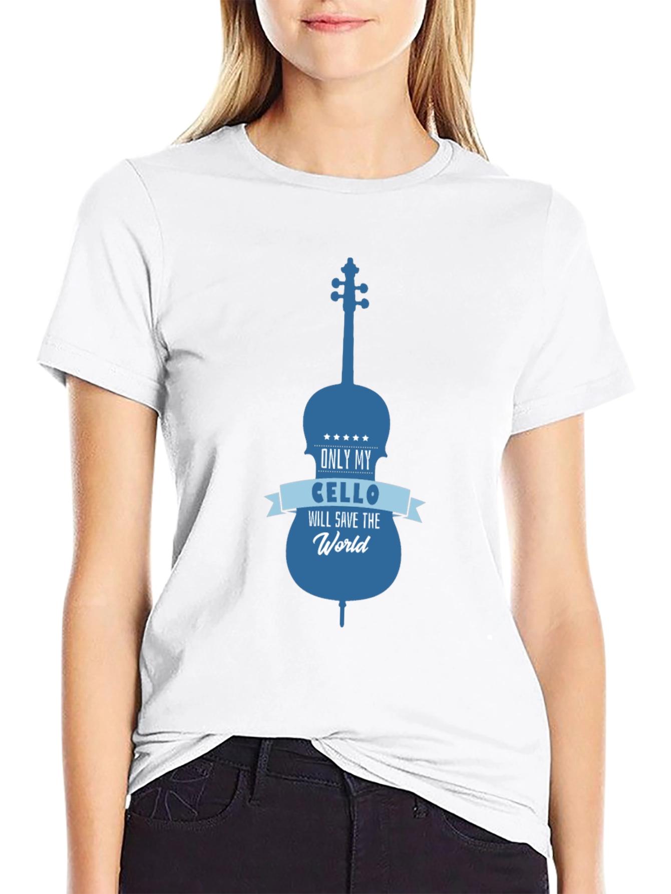 Cello Music T-Shirt - Save the World with Music