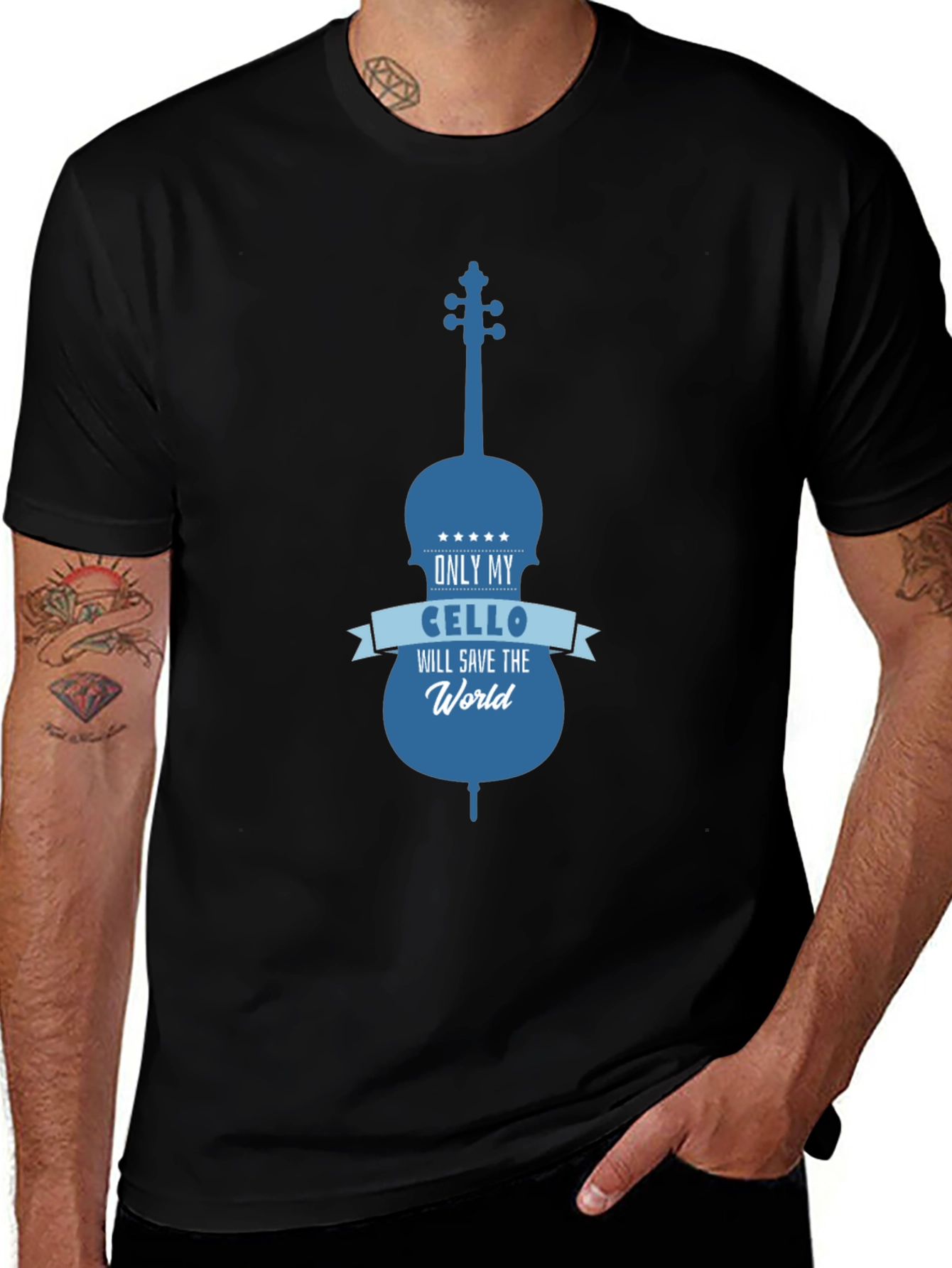 Cello Music T-Shirt - Save the World with Music