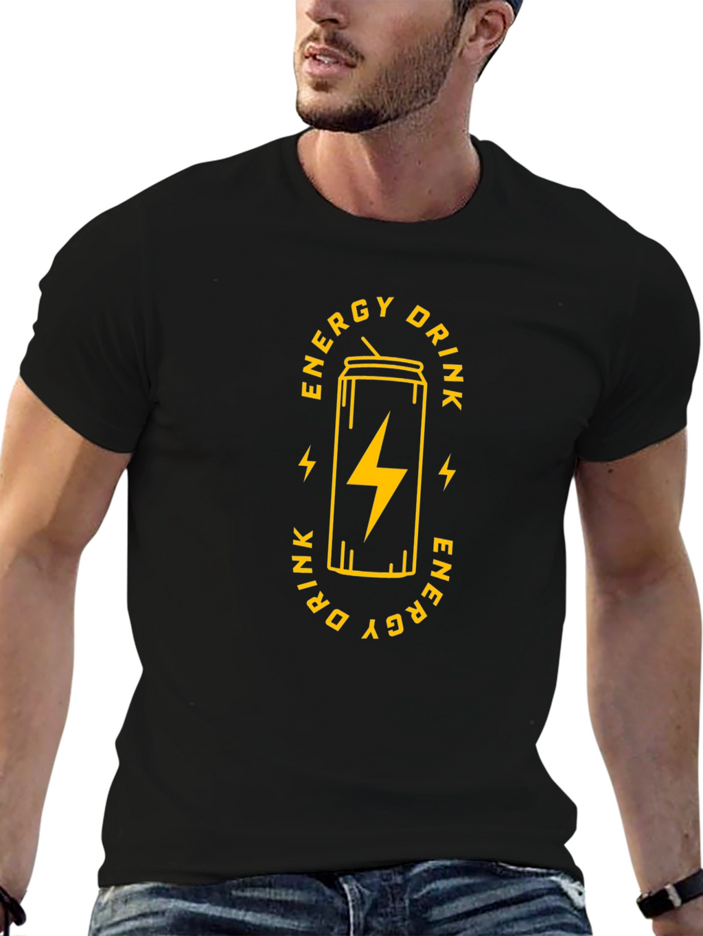 Energy Drink T-Shirt - Stylish Black Tee