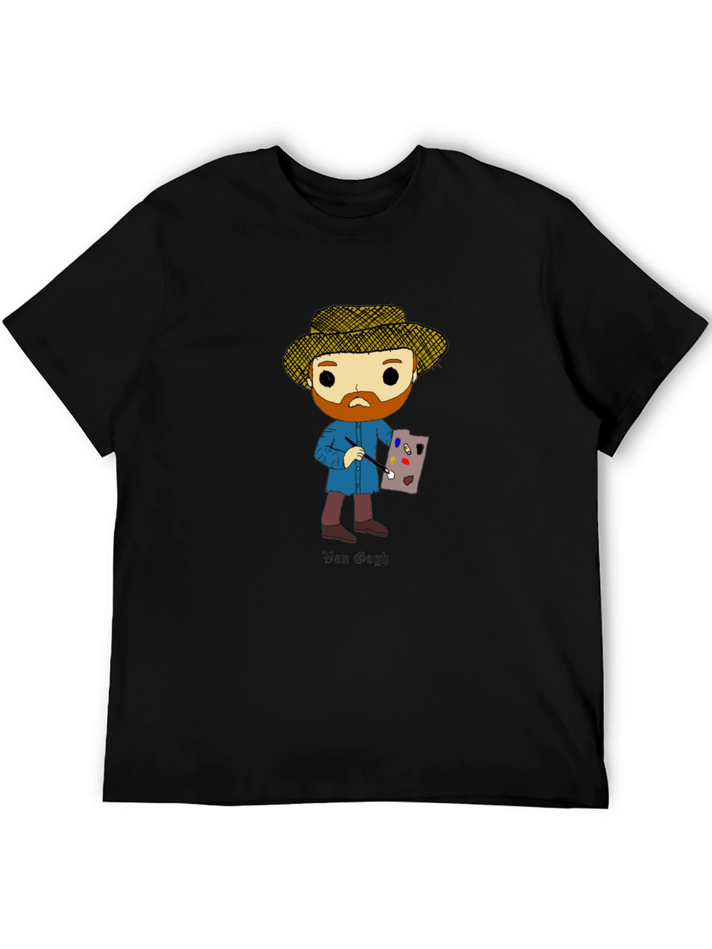 Van Gogh Cartoon T-Shirt - Artistic Novelty Tee