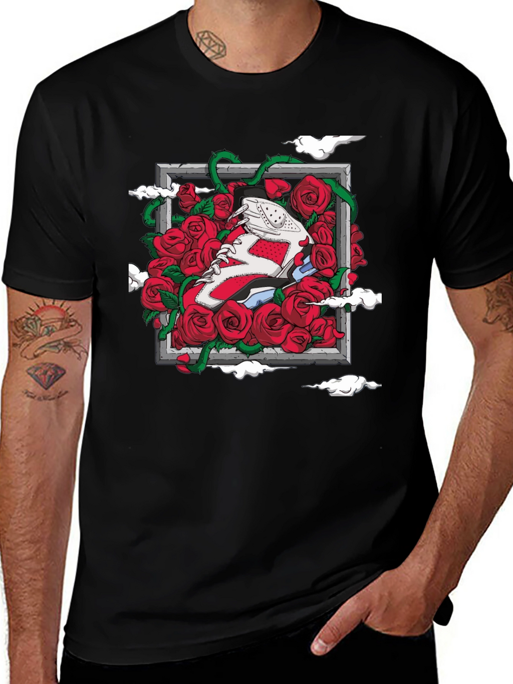 Sneaker Roses Graphic T-Shirt