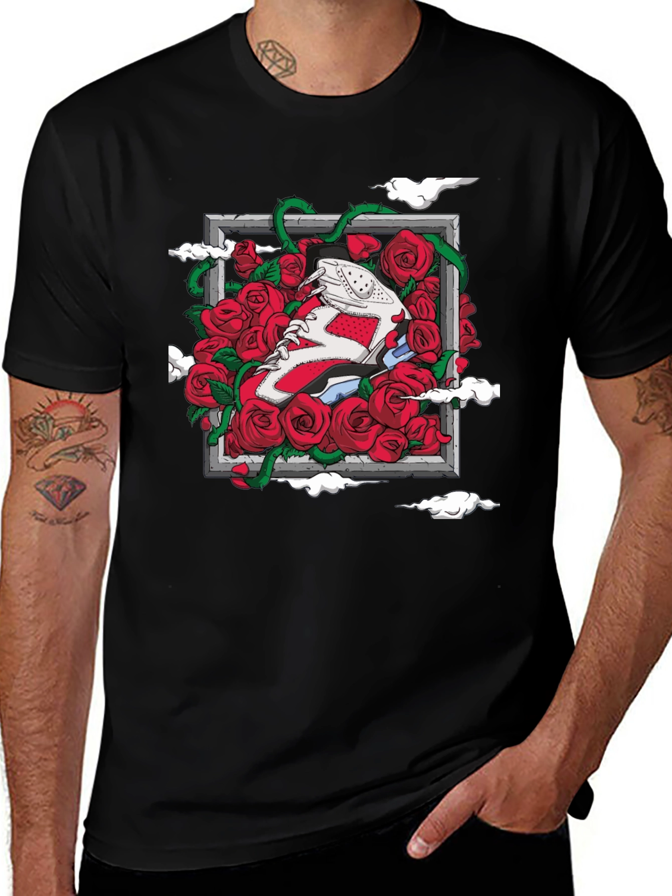 Sneaker Roses Graphic T-Shirt