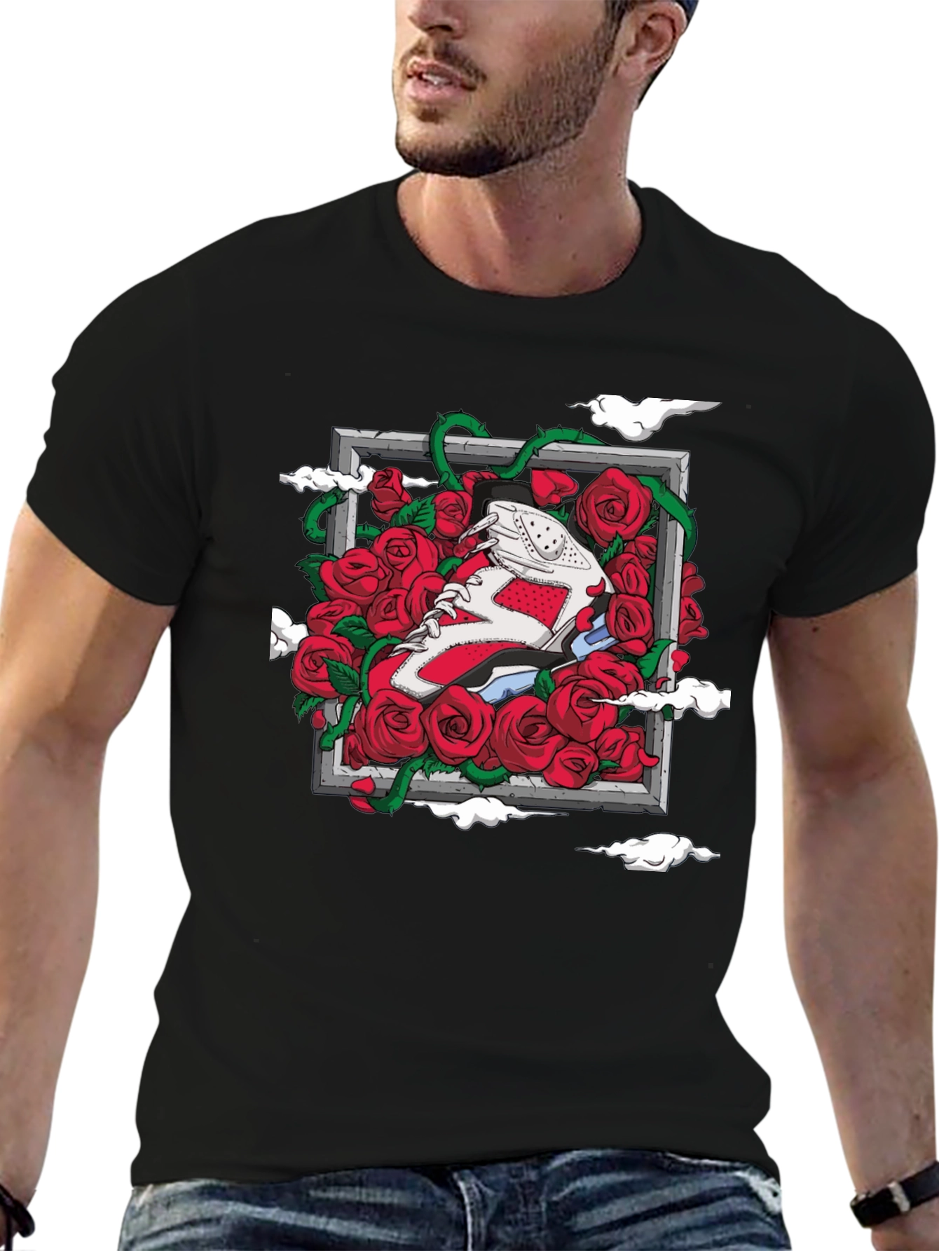 Sneaker Roses Graphic T-Shirt