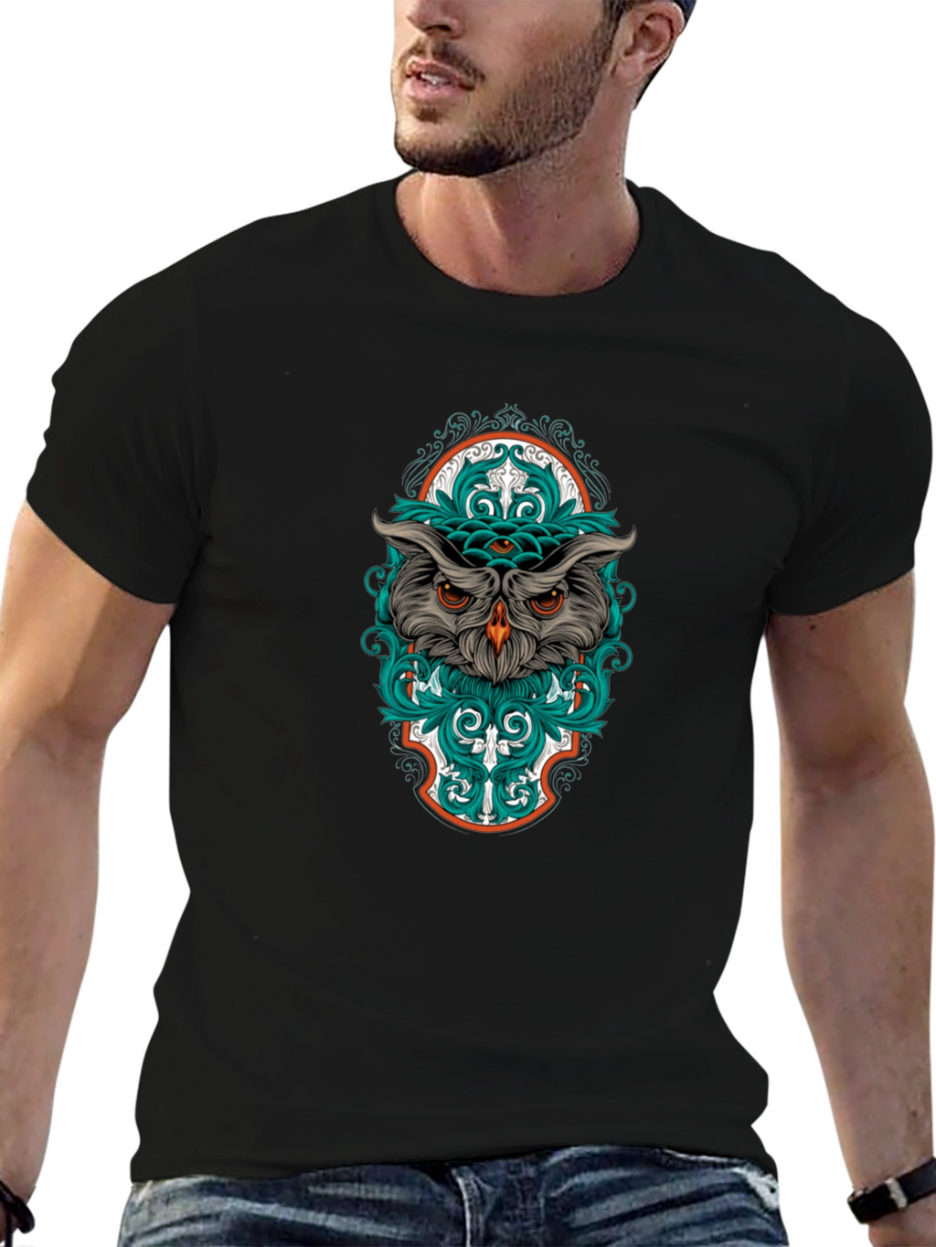 Mystic Owl Graphic Tee - Unique Design