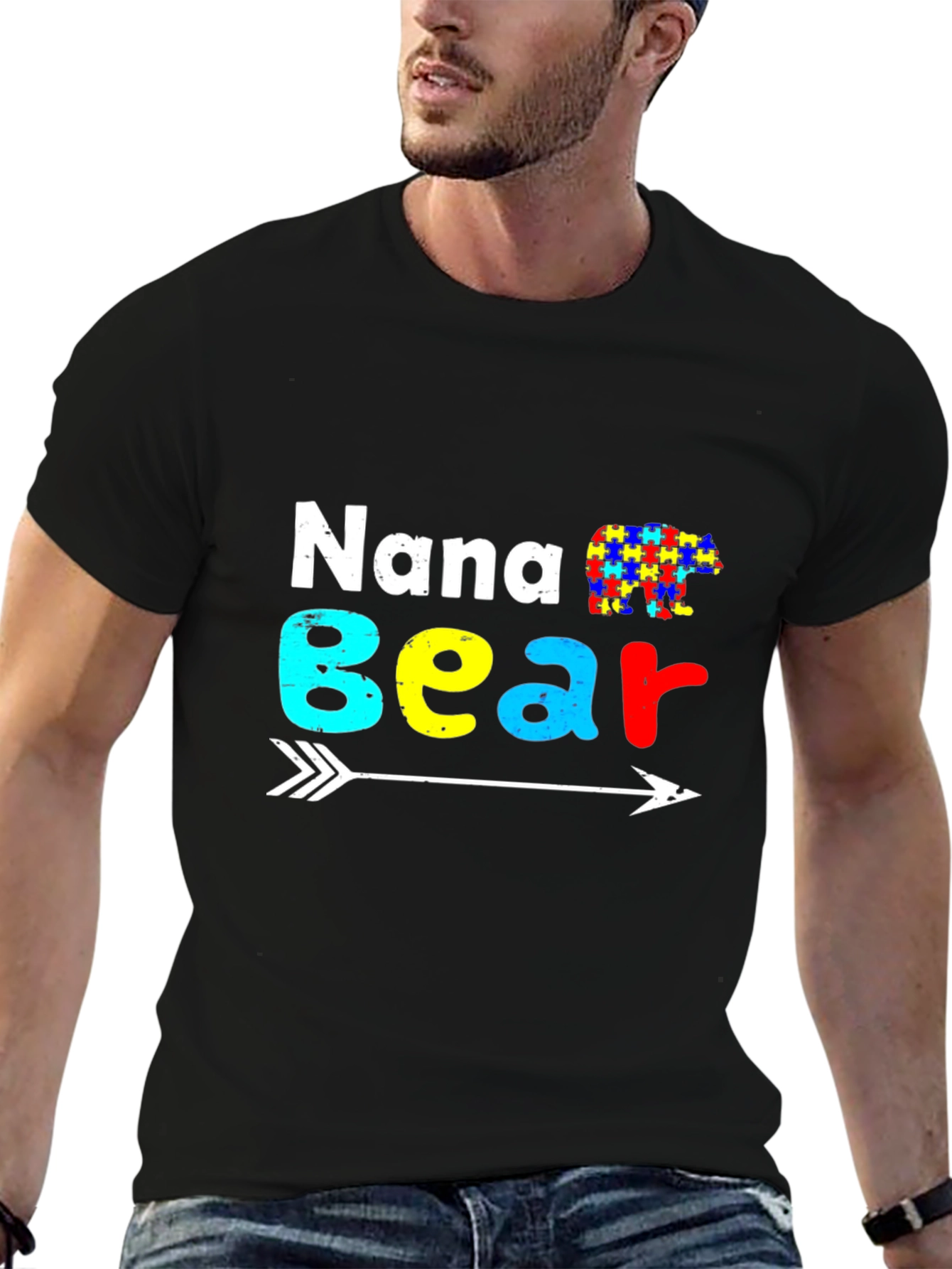 Nana Bear Autism Awareness T-Shirt