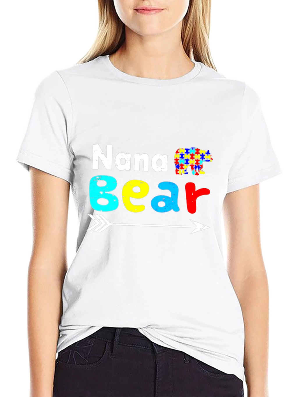 Nana Bear Autism Awareness T-Shirt