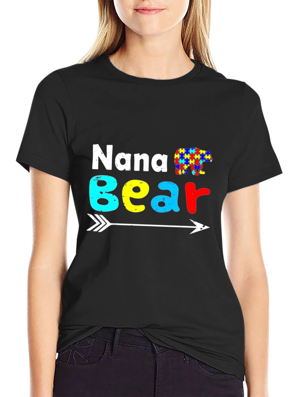 Nana Bear Autism Awareness T-Shirt