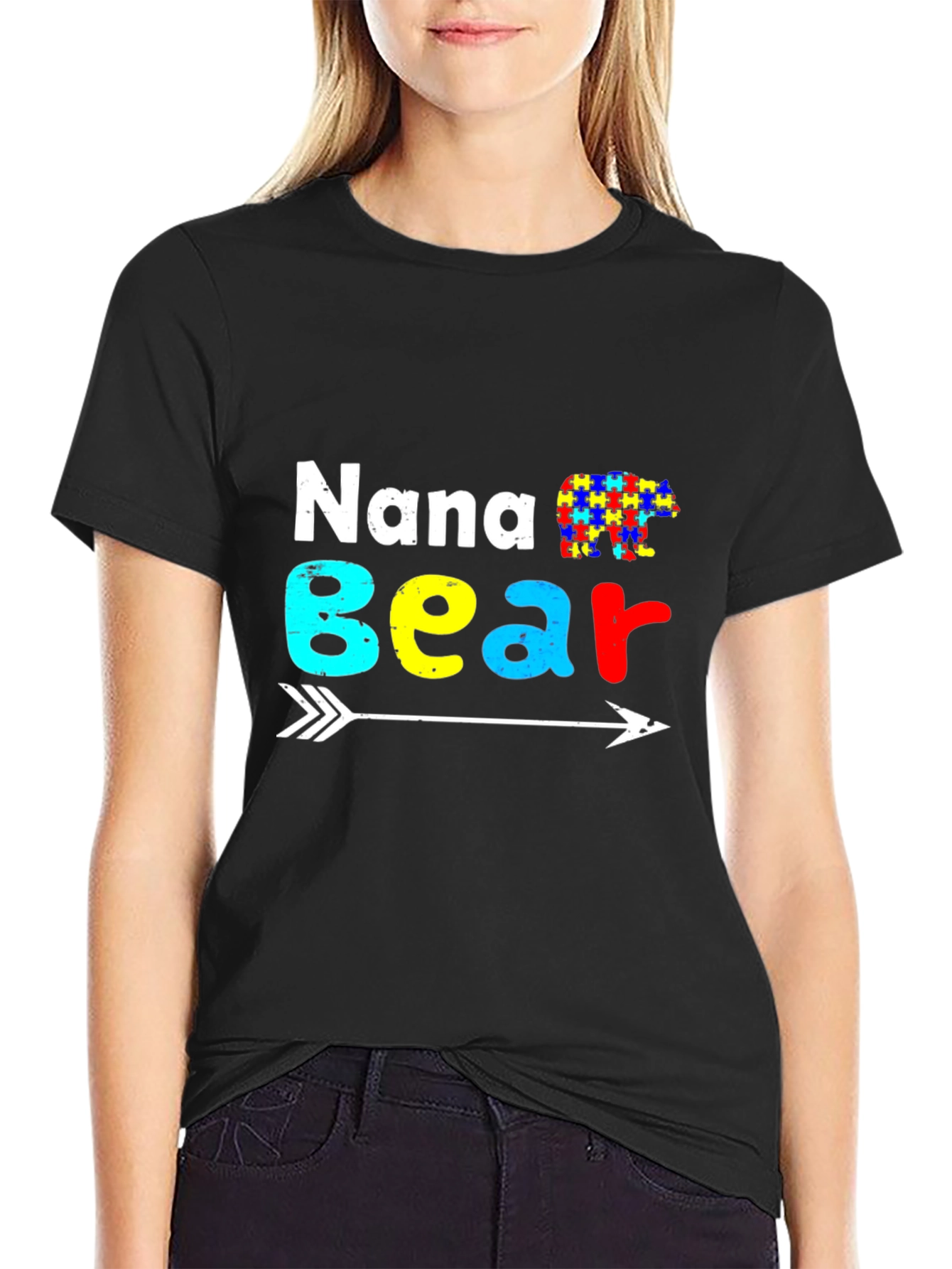 Nana Bear Autism Awareness T-Shirt