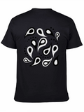 Black Paisley Patterned T-Shirt