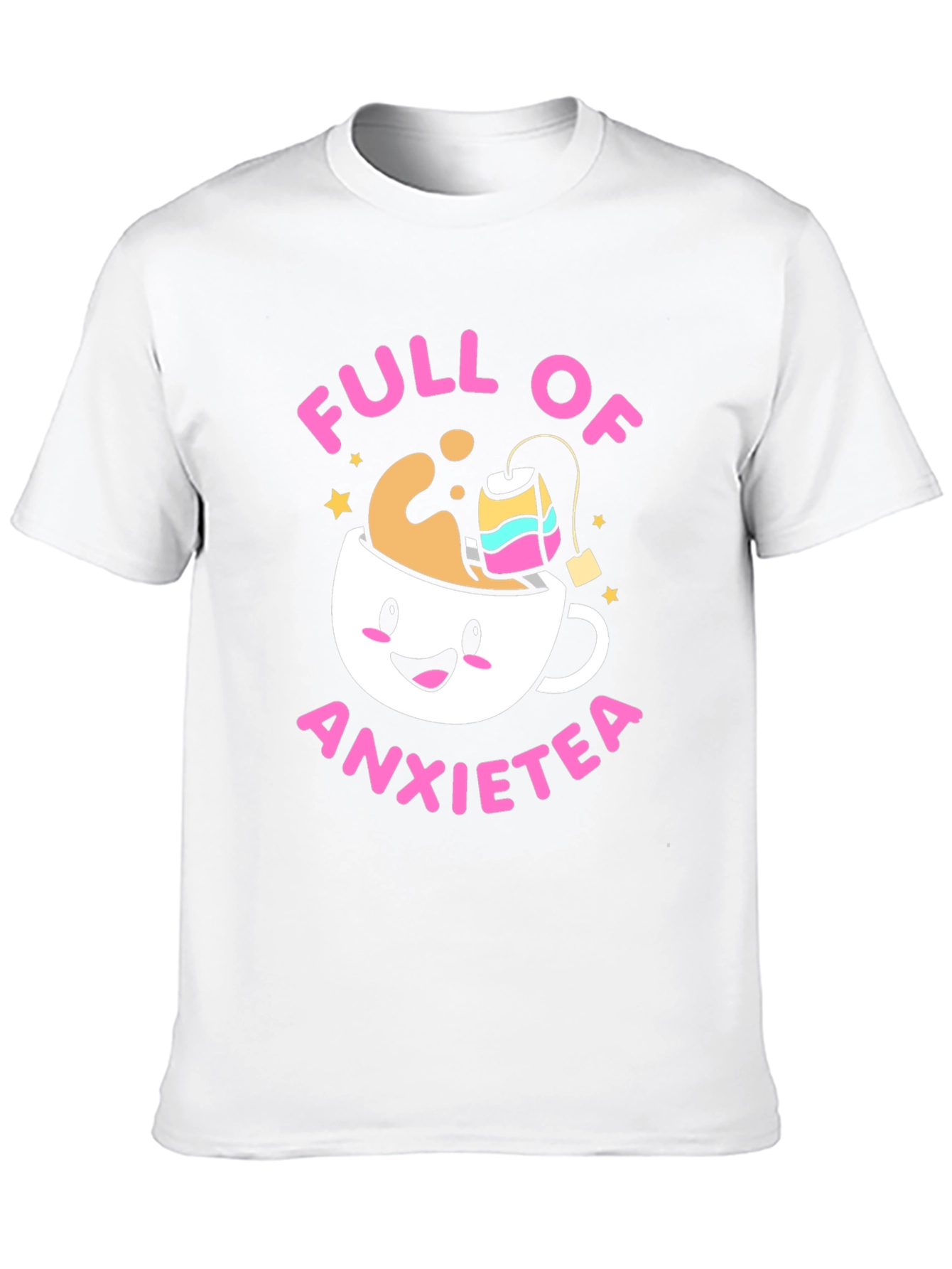 Full of Anxietea Funny Graphic T-Shirt