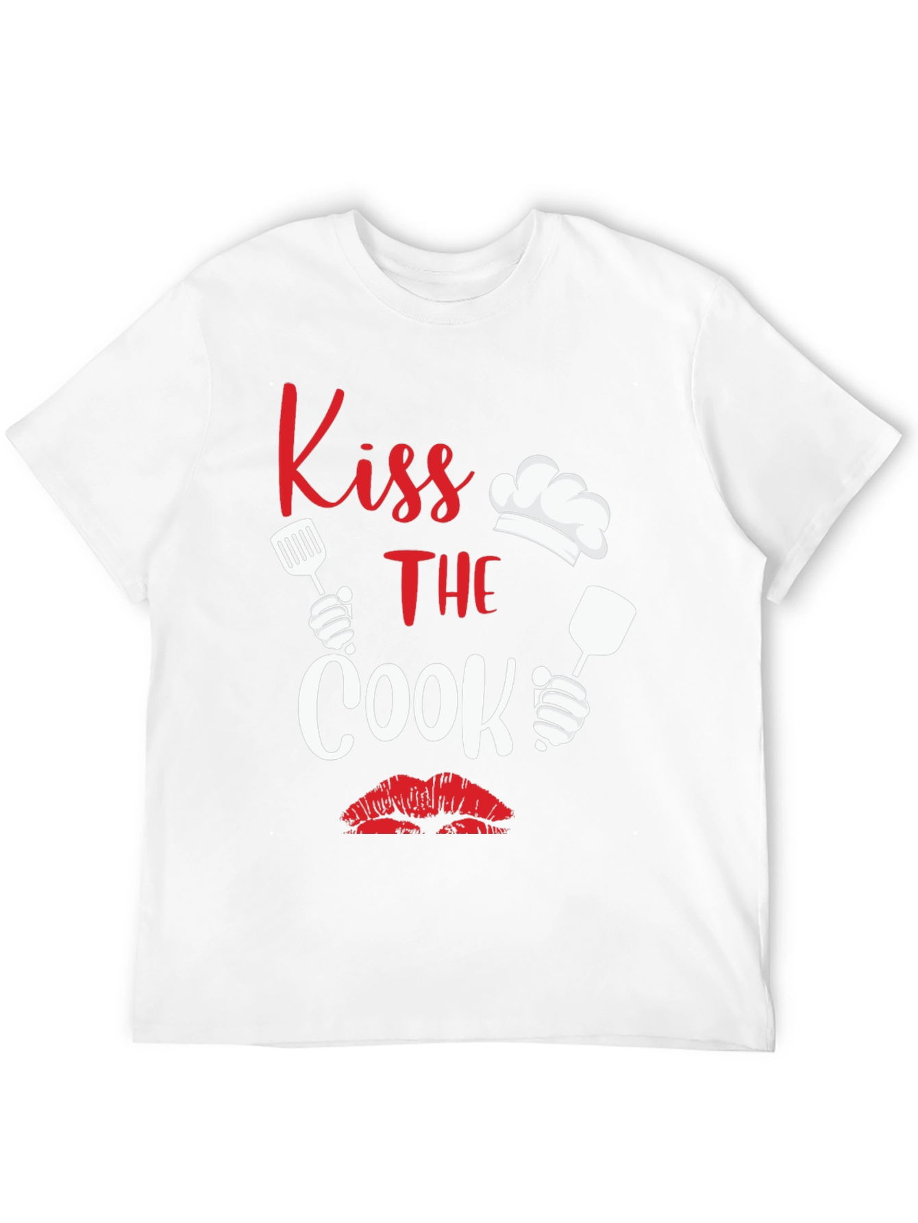 Kiss the Cook Graphic Tee Novelty Cooking Shirt