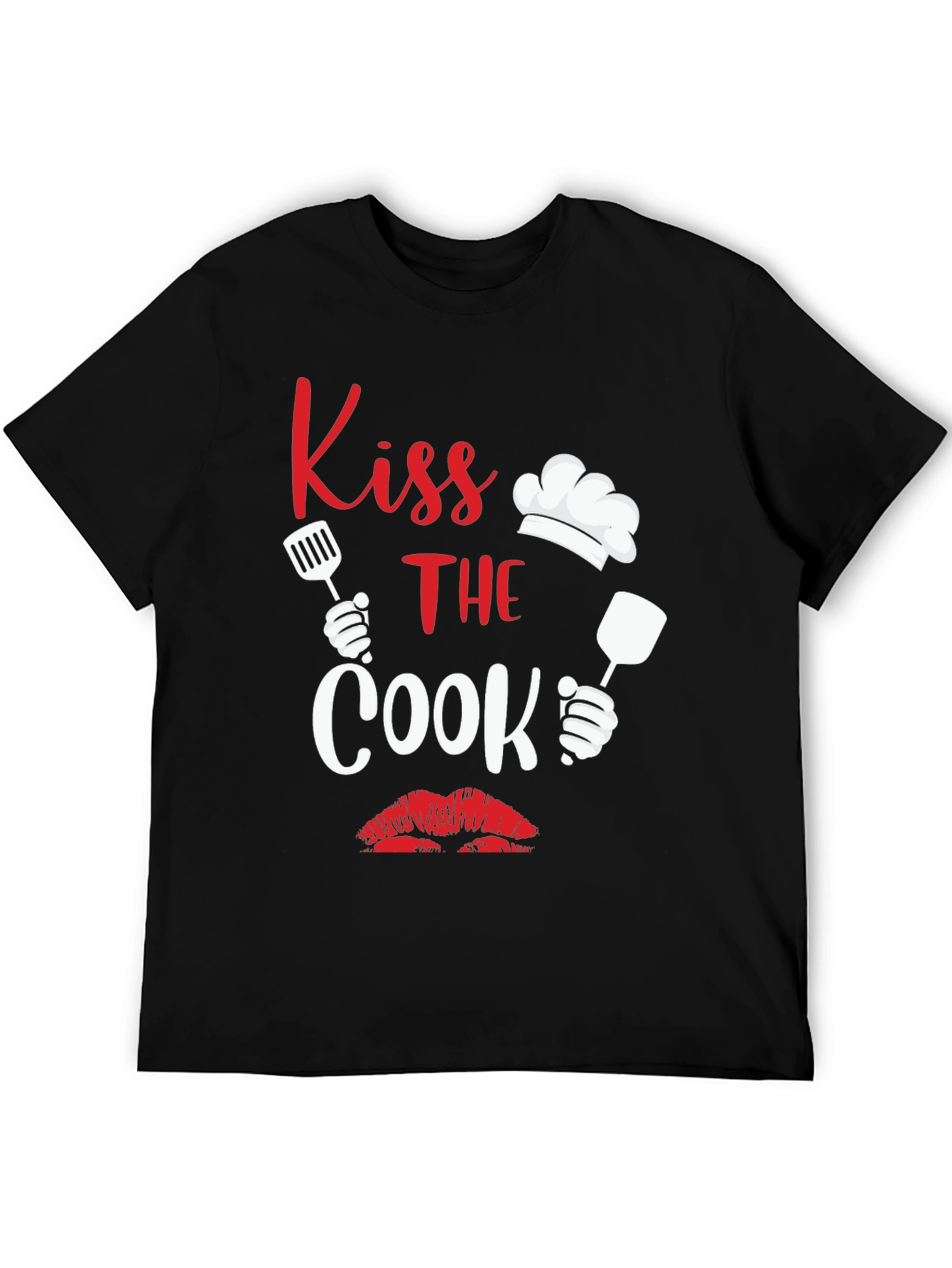 Kiss the Cook Graphic Tee Novelty Cooking Shirt