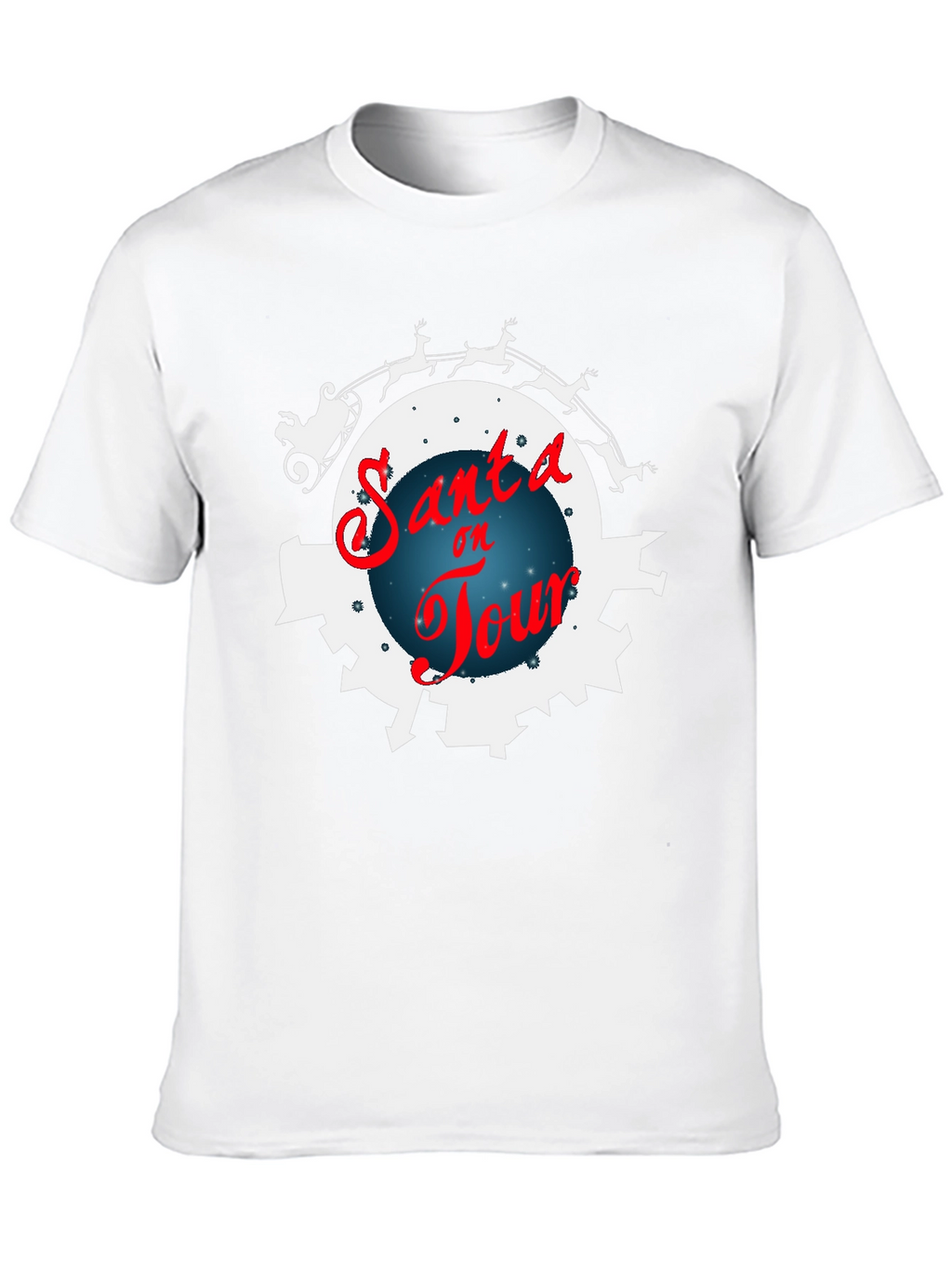 Santa on Tour Black T-Shirt