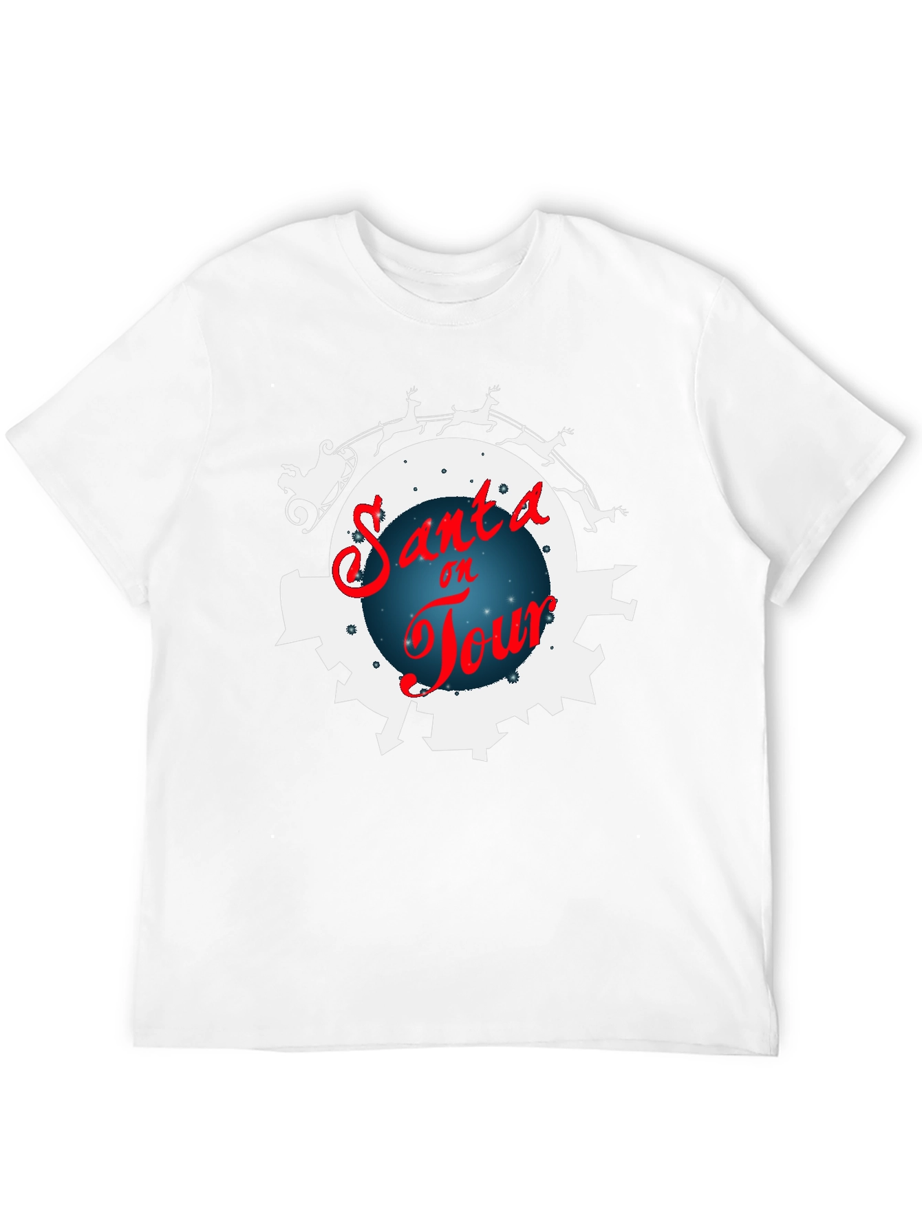 Santa on Tour Black T-Shirt