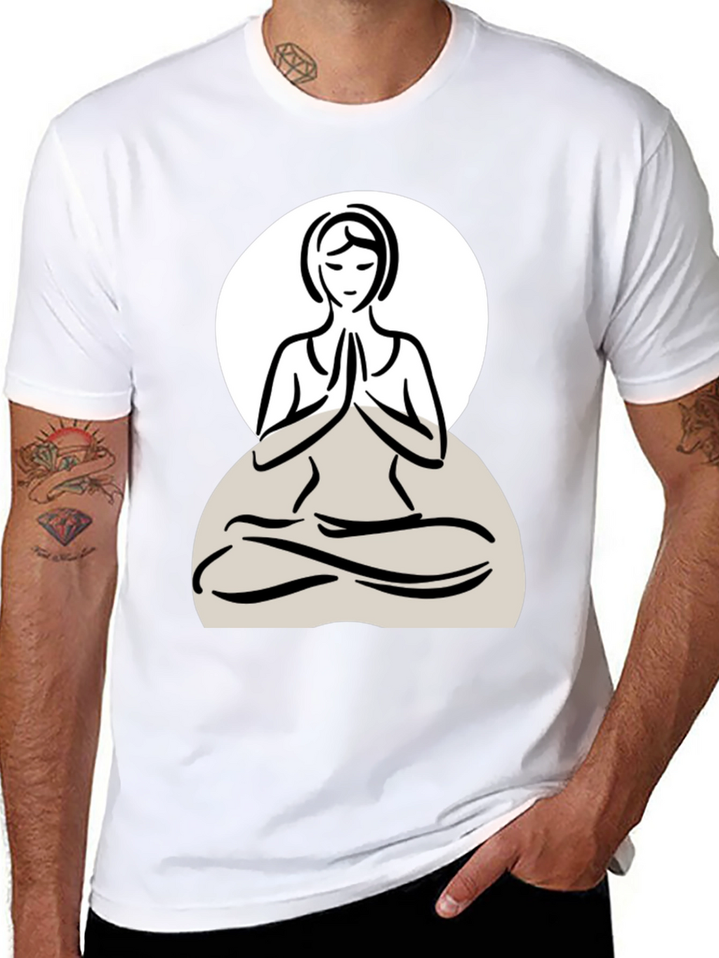 Yoga Pose Graphic Tee - Relaxed Fit
