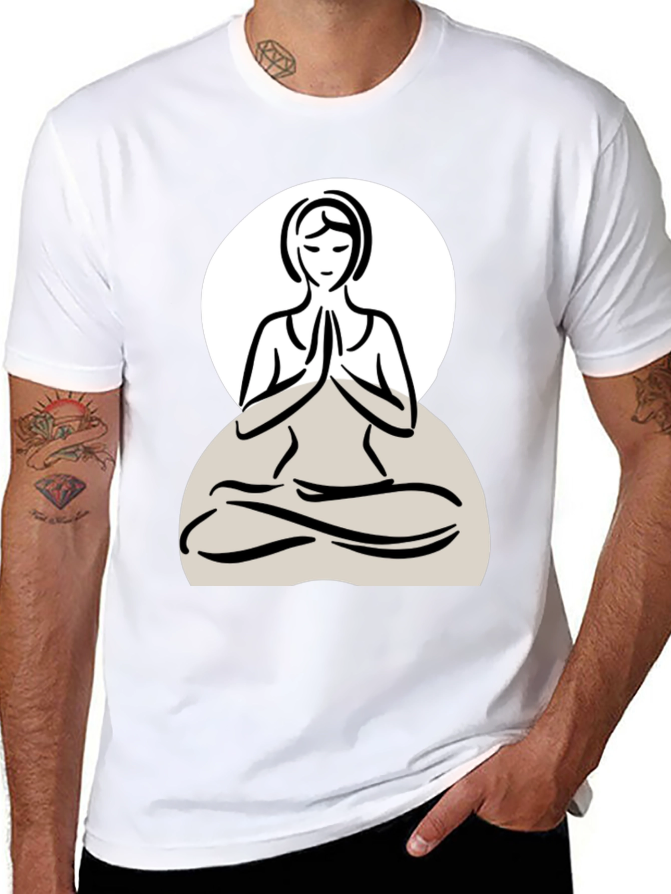 Yoga Pose Graphic Tee - Relaxed Fit