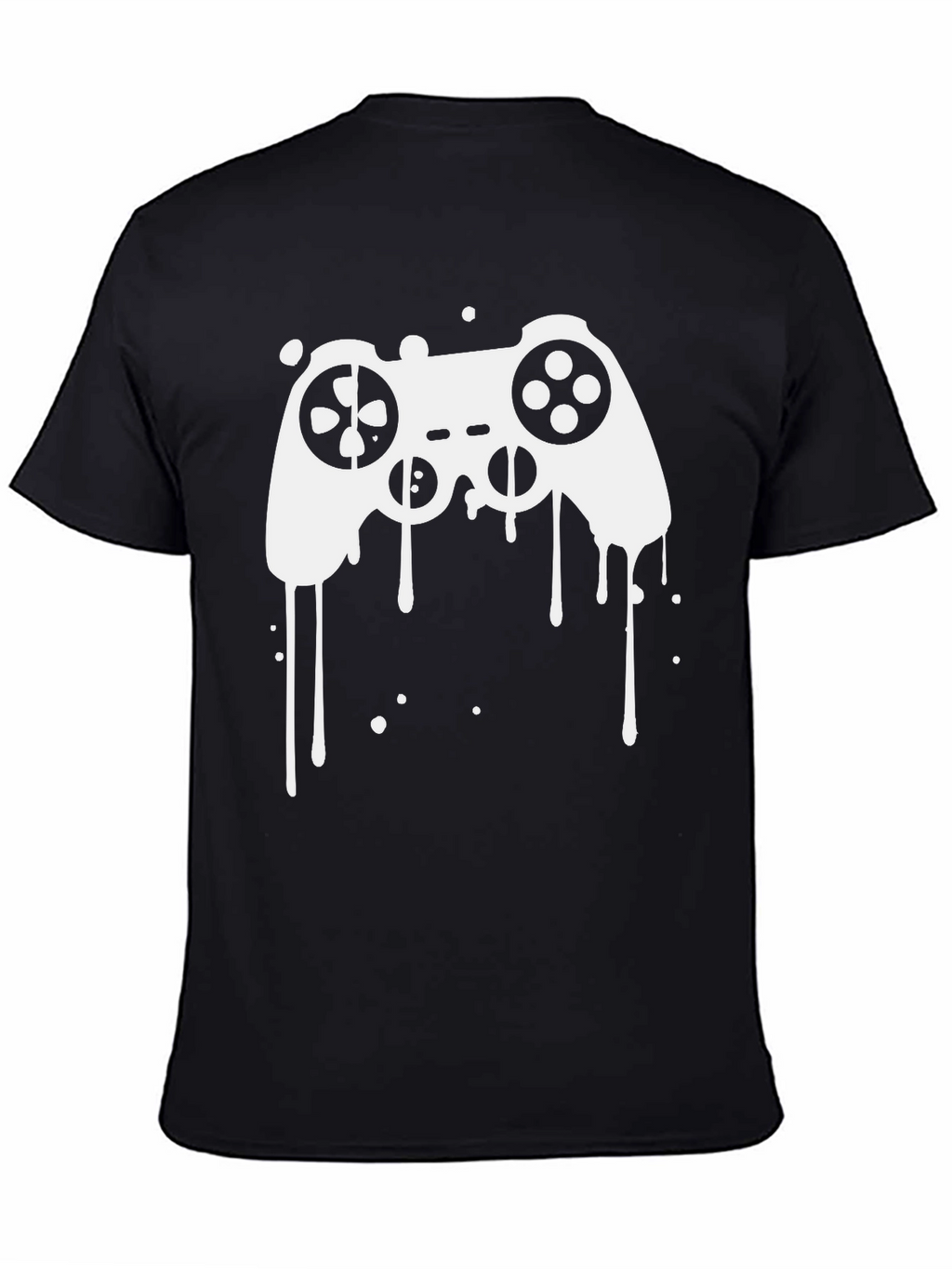 Gaming Controller Graphic Tee - Black Cotton T-Shirt