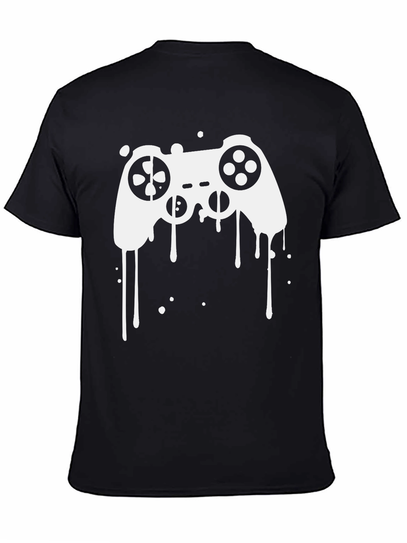 Gaming Controller Graphic Tee - Black Cotton T-Shirt