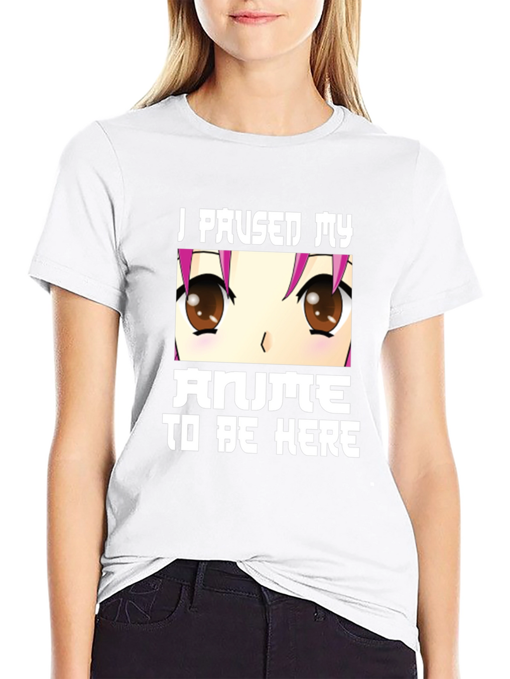 Anime Lover Tee: I Paused My Anime Black T-Shirt