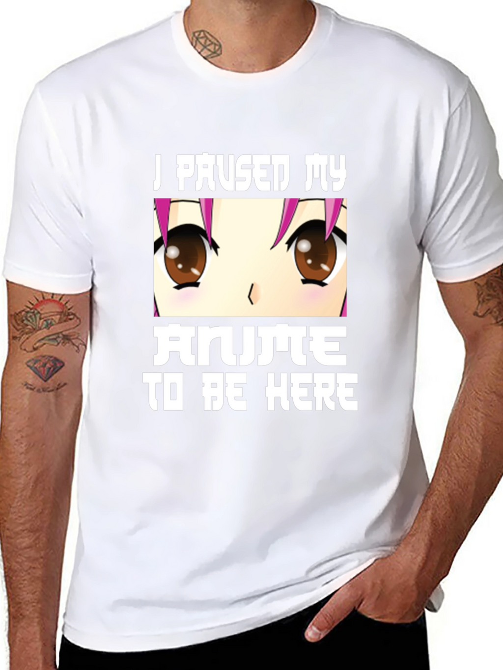 Anime Lover Tee: I Paused My Anime Black T-Shirt
