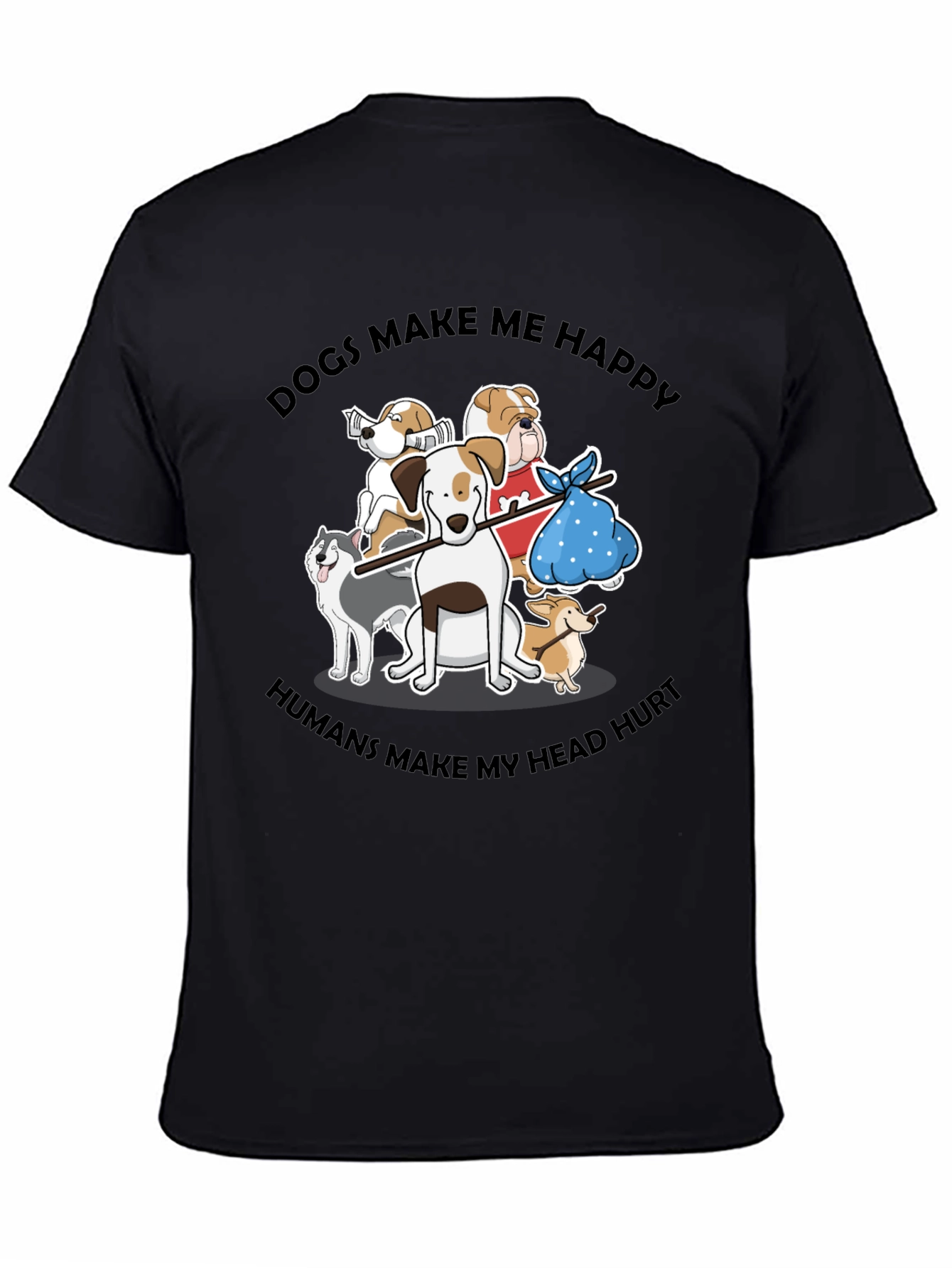 Dogs Make Me Happy Graphic Tee