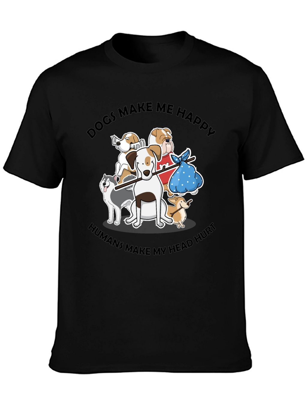 Dogs Make Me Happy Graphic Tee