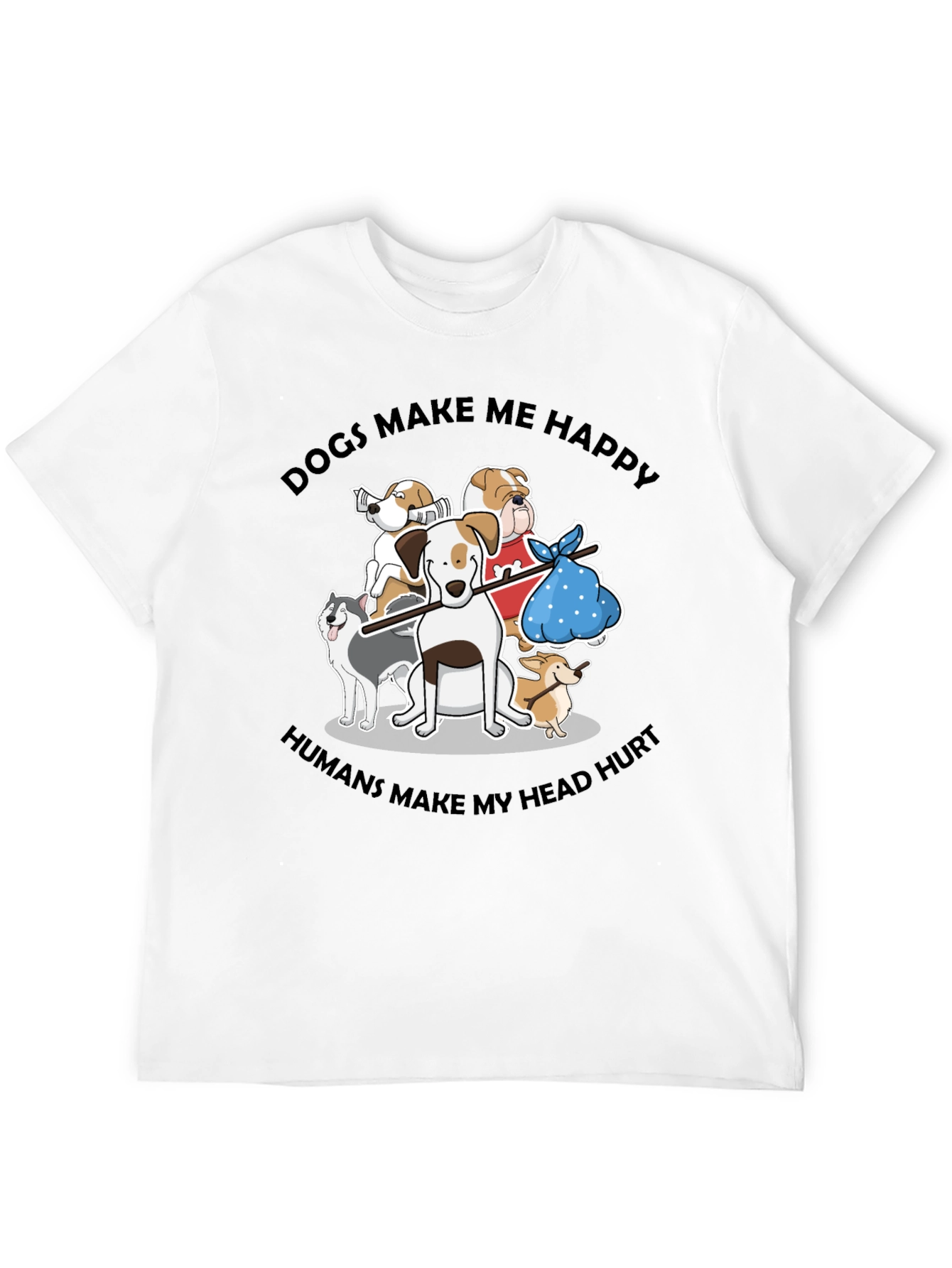 Dogs Make Me Happy Graphic Tee