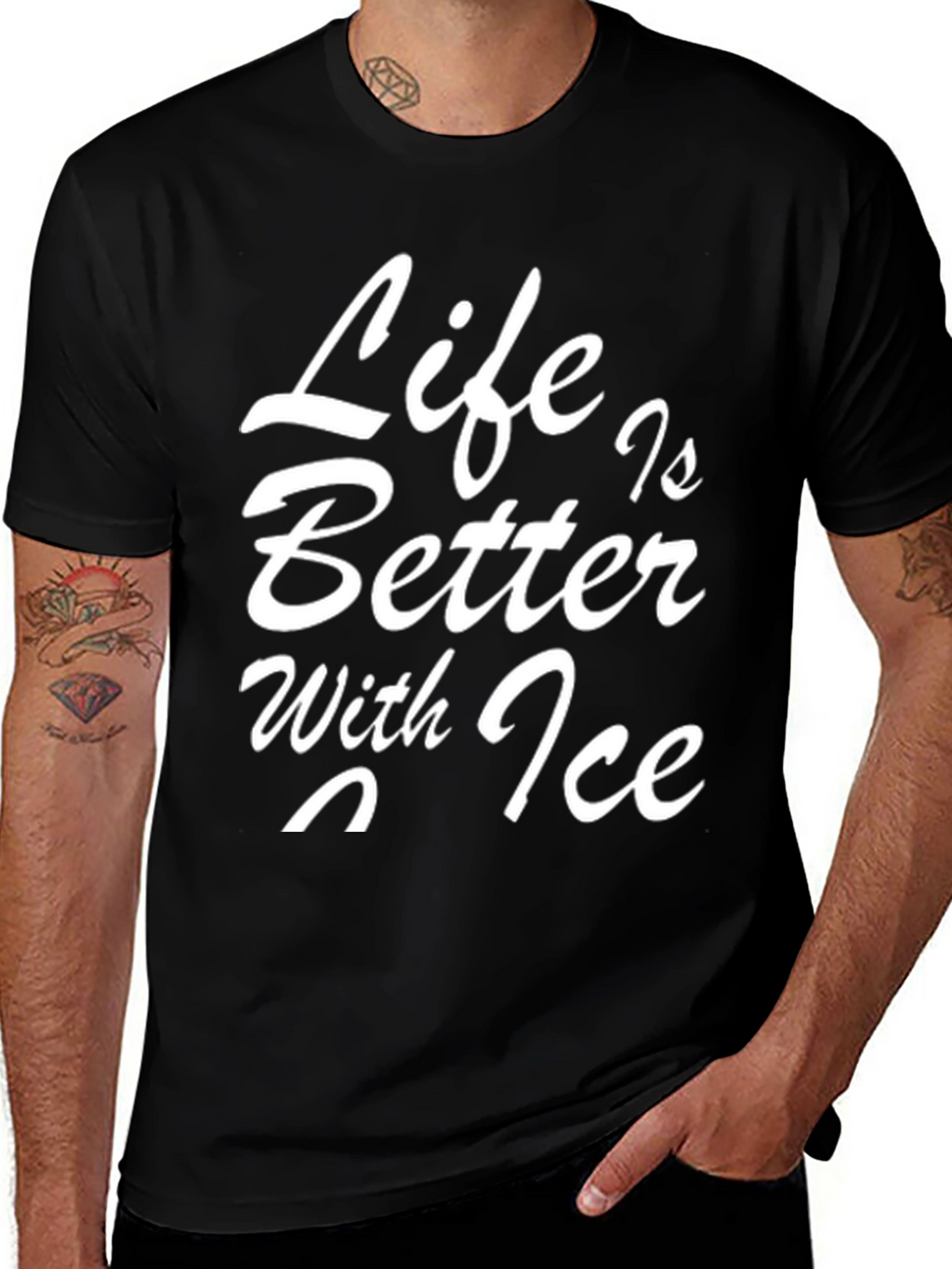 Life is Better with Ice Black T-Shirt