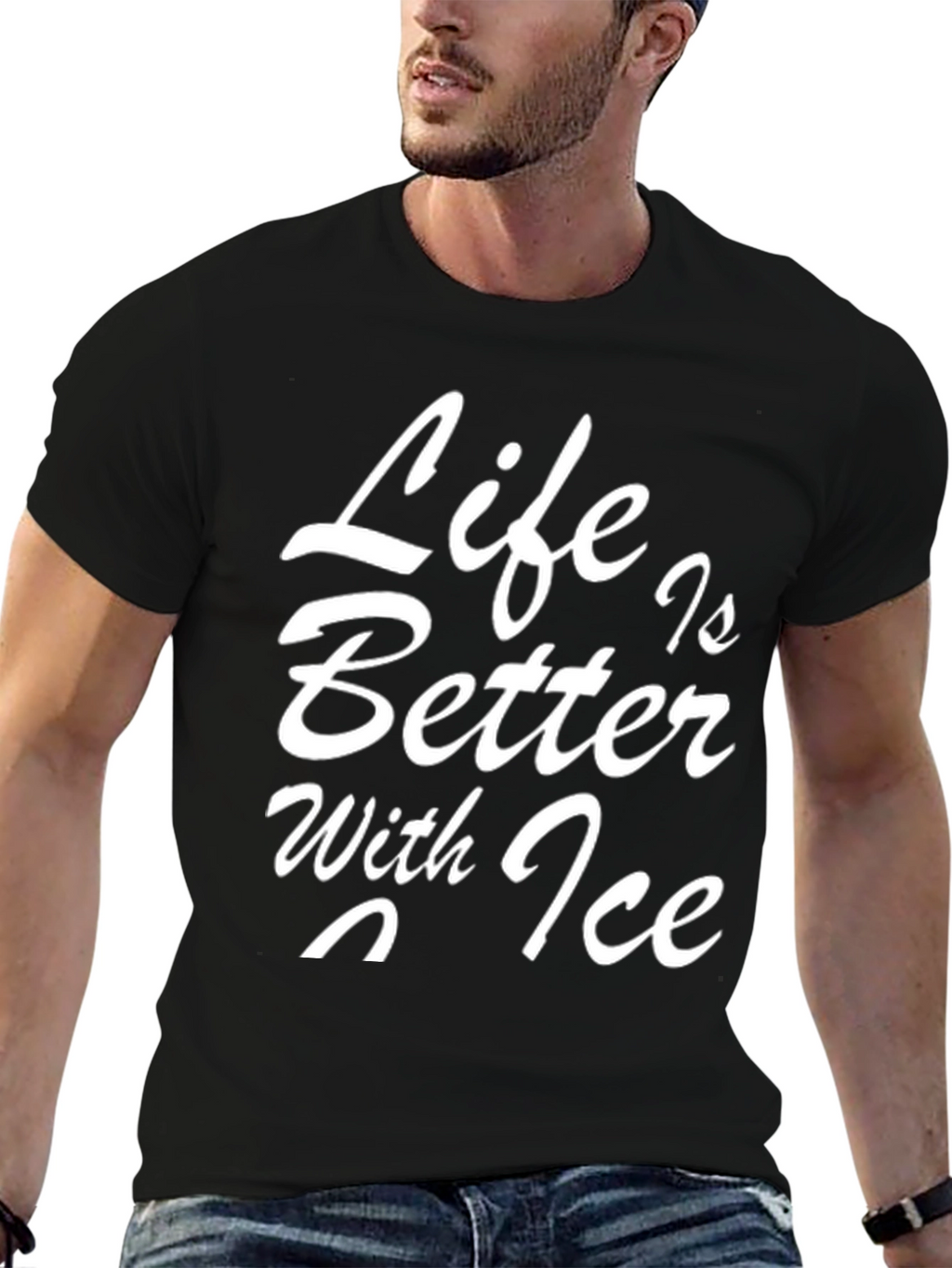 Life is Better with Ice Black T-Shirt