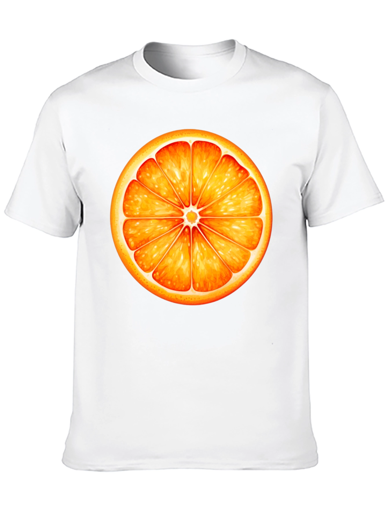 Orange Slice Graphic Black T-Shirt