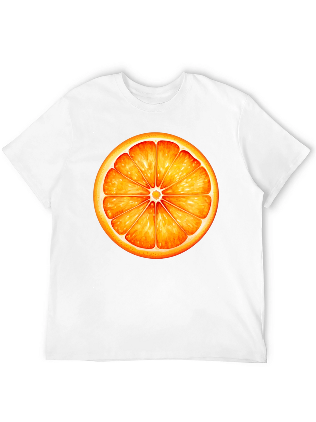 Orange Slice Graphic Black T-Shirt