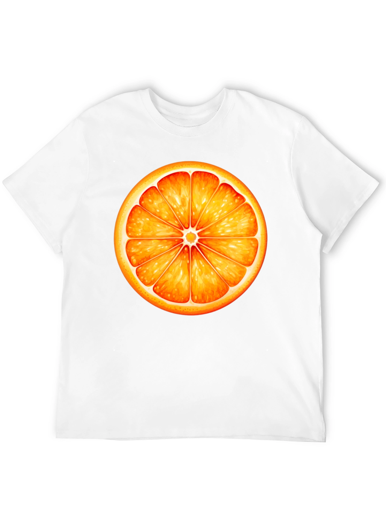 Orange Slice Graphic Black T-Shirt
