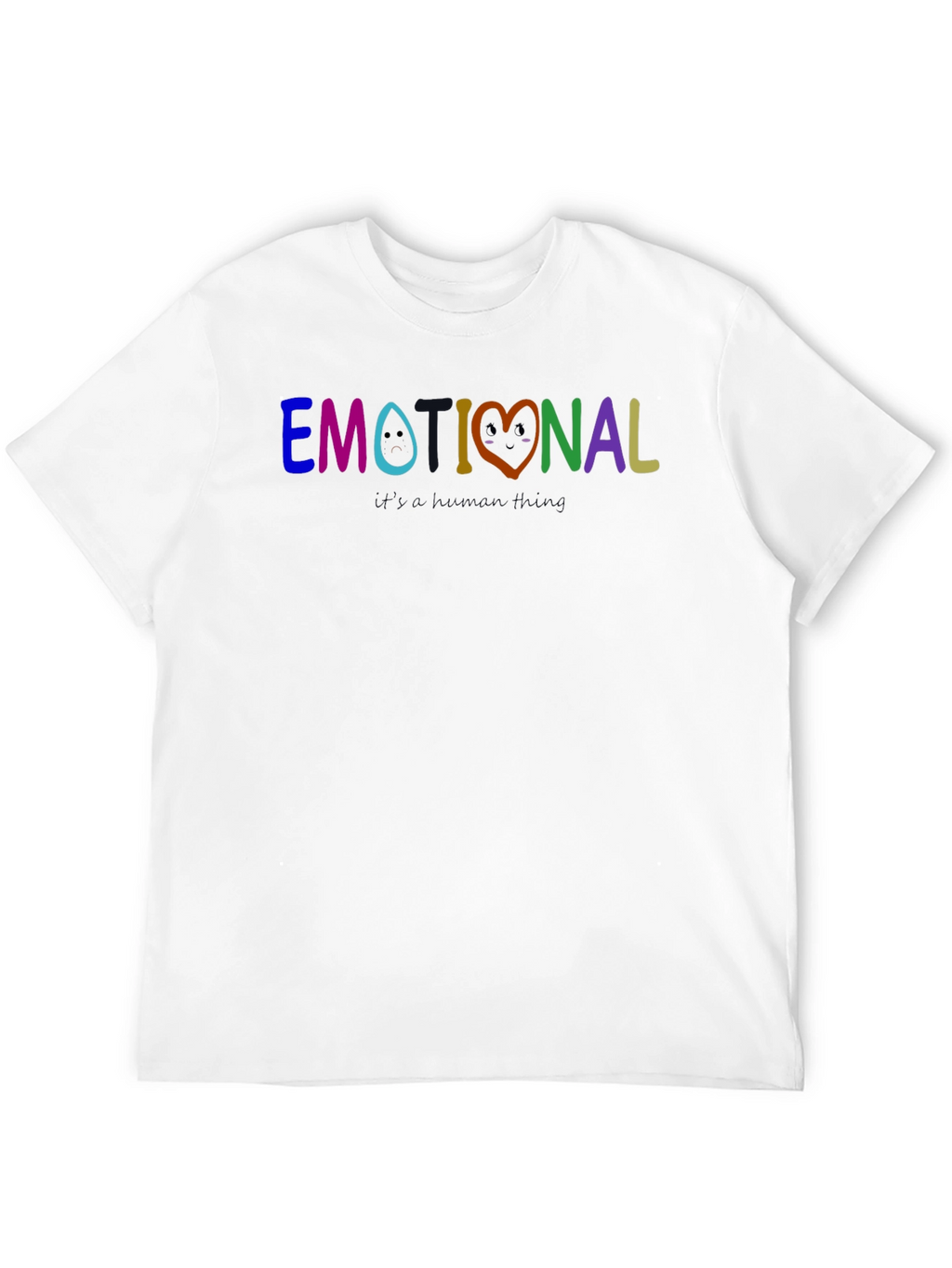 Emotional Rainbow Graphic Tee - Black