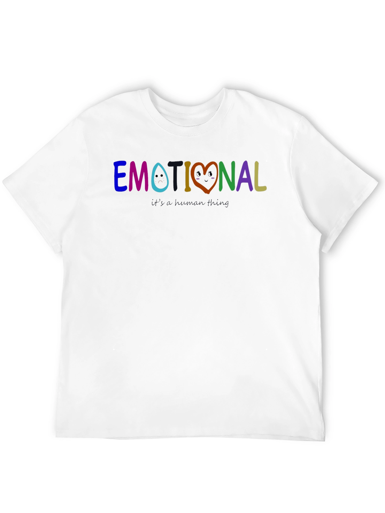 Emotional Rainbow Graphic Tee - Black