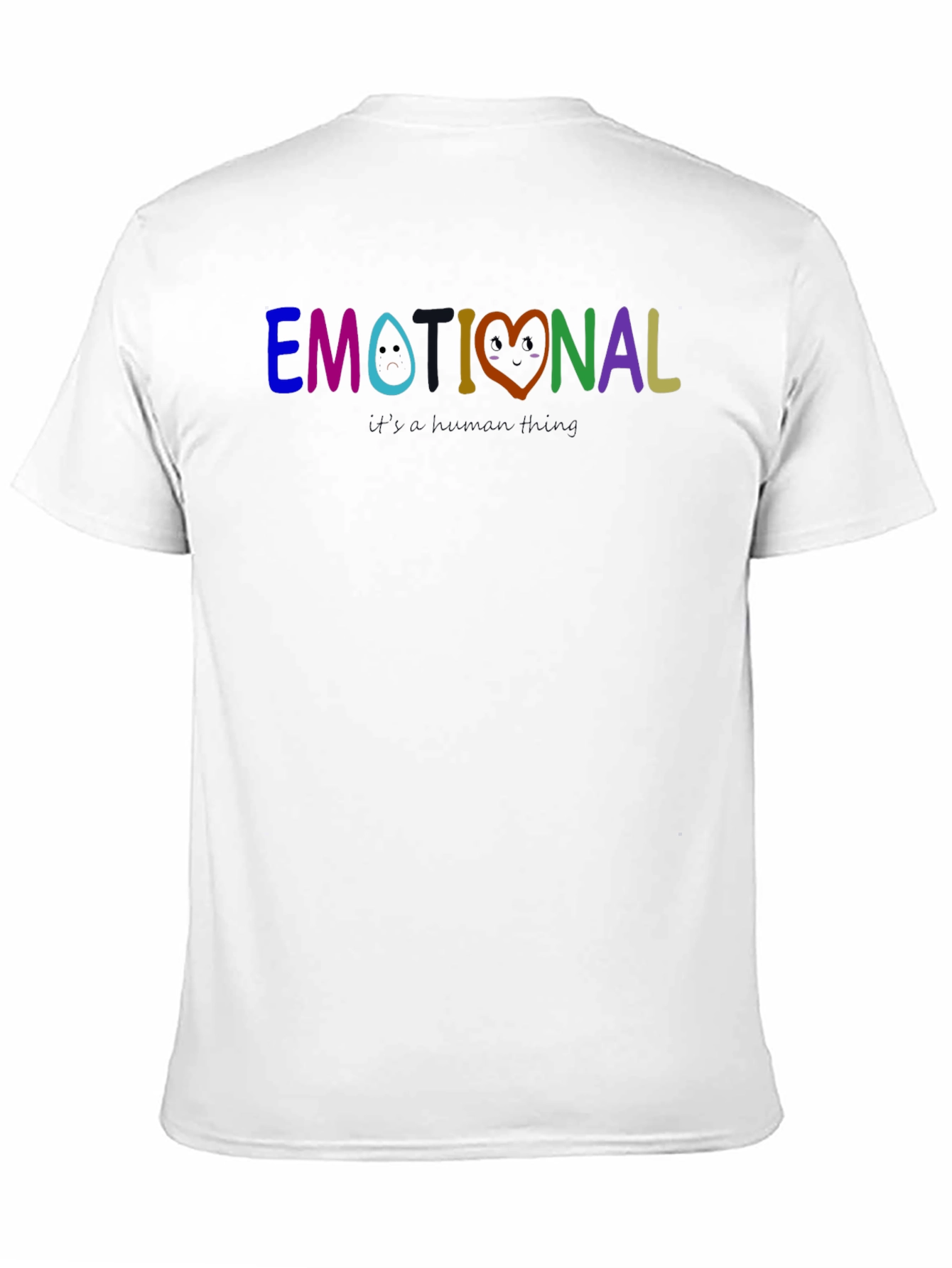 Emotional Rainbow Graphic Tee - Black
