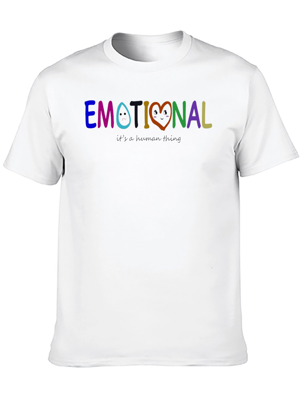 Emotional Rainbow Graphic Tee - Black