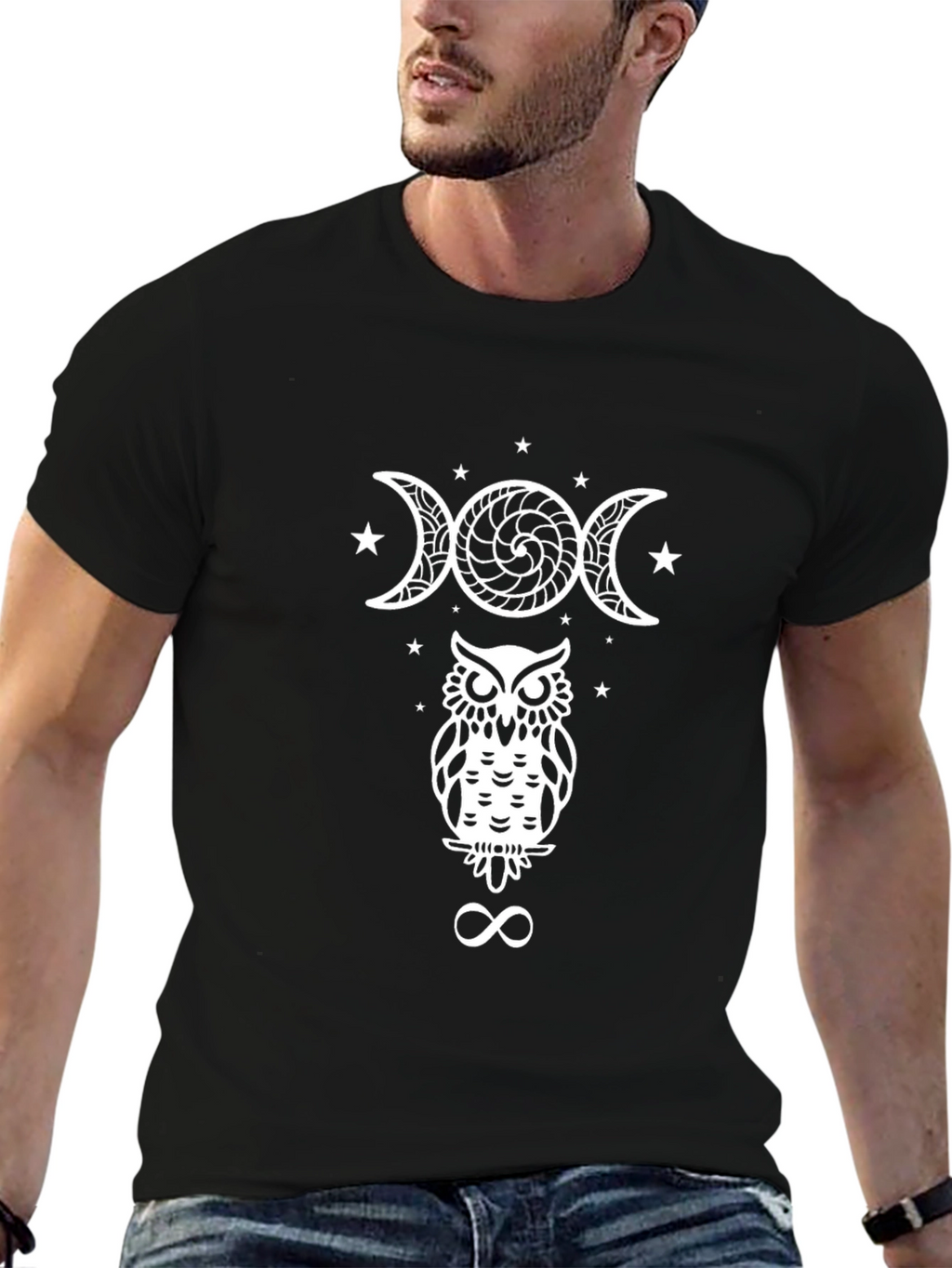 Owl Moon Phases Graphic Tee