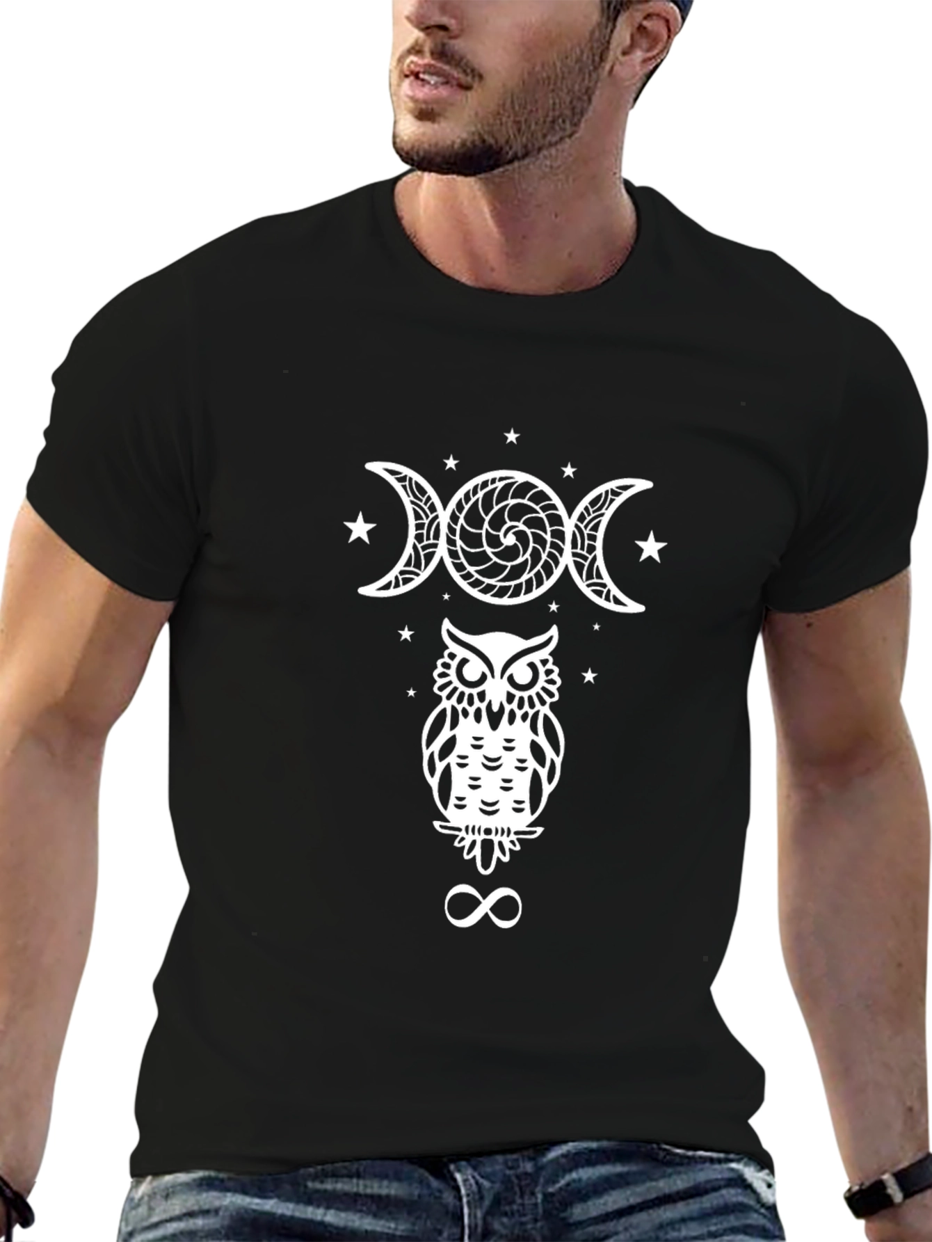 Owl Moon Phases Graphic Tee